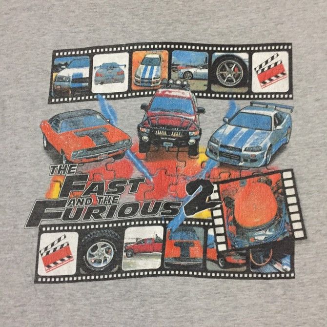 Vintage VINTAGE THE FAST AND THE FURIOUS 2 ACTION MOVIE TSHIRT Size US XXL / EU 58 / 5 - 8 Thumbnail