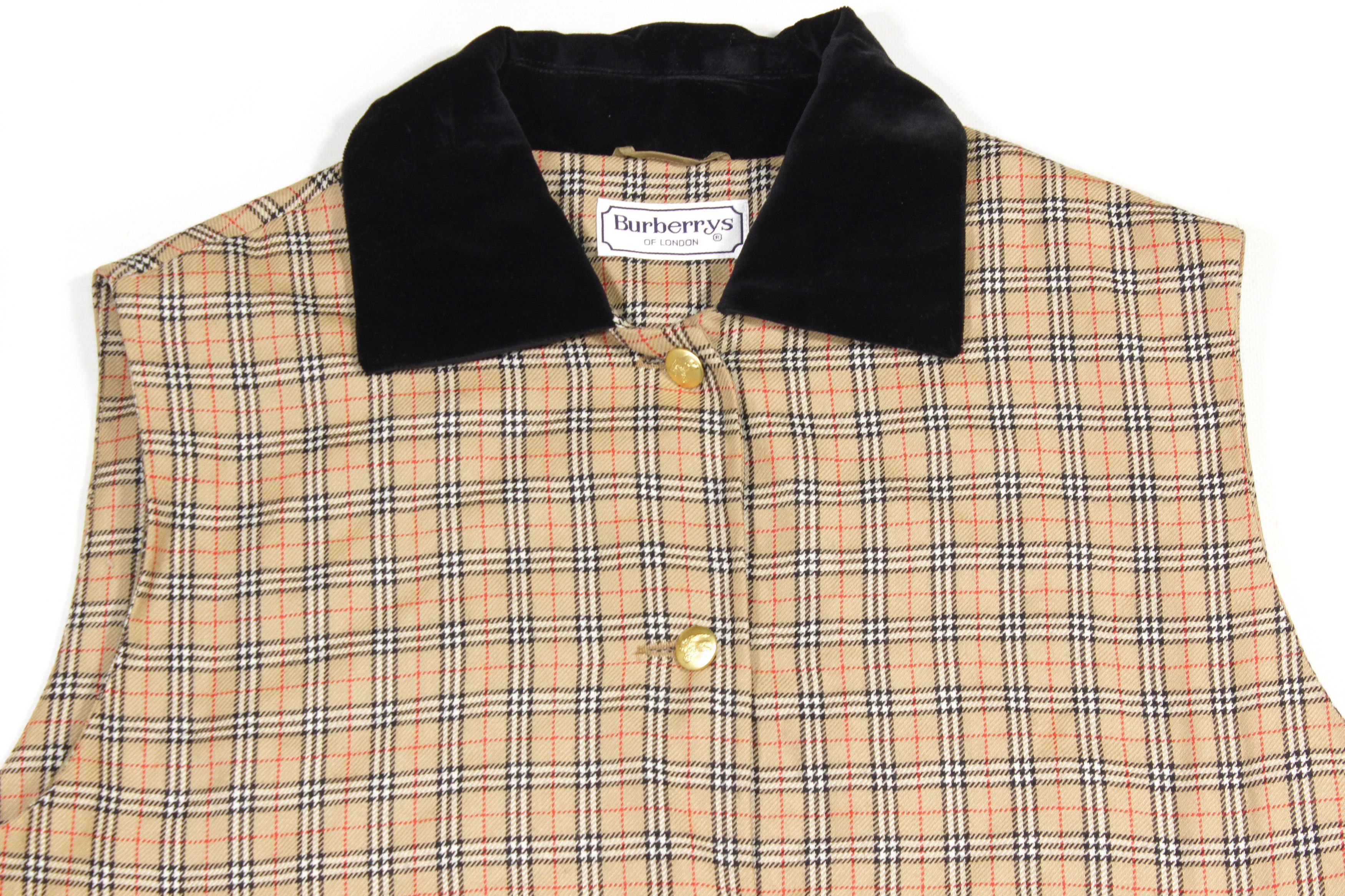 Burberry 90S Nova Check Vest Vintage Size XL / US 12-14 / IT 48-50 - 3 Thumbnail