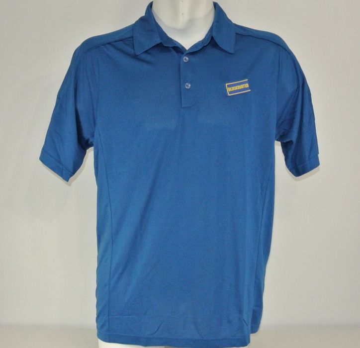 Vintage Blockbuster Video Vintage Employee Uniform Polo Shirt Blue ...