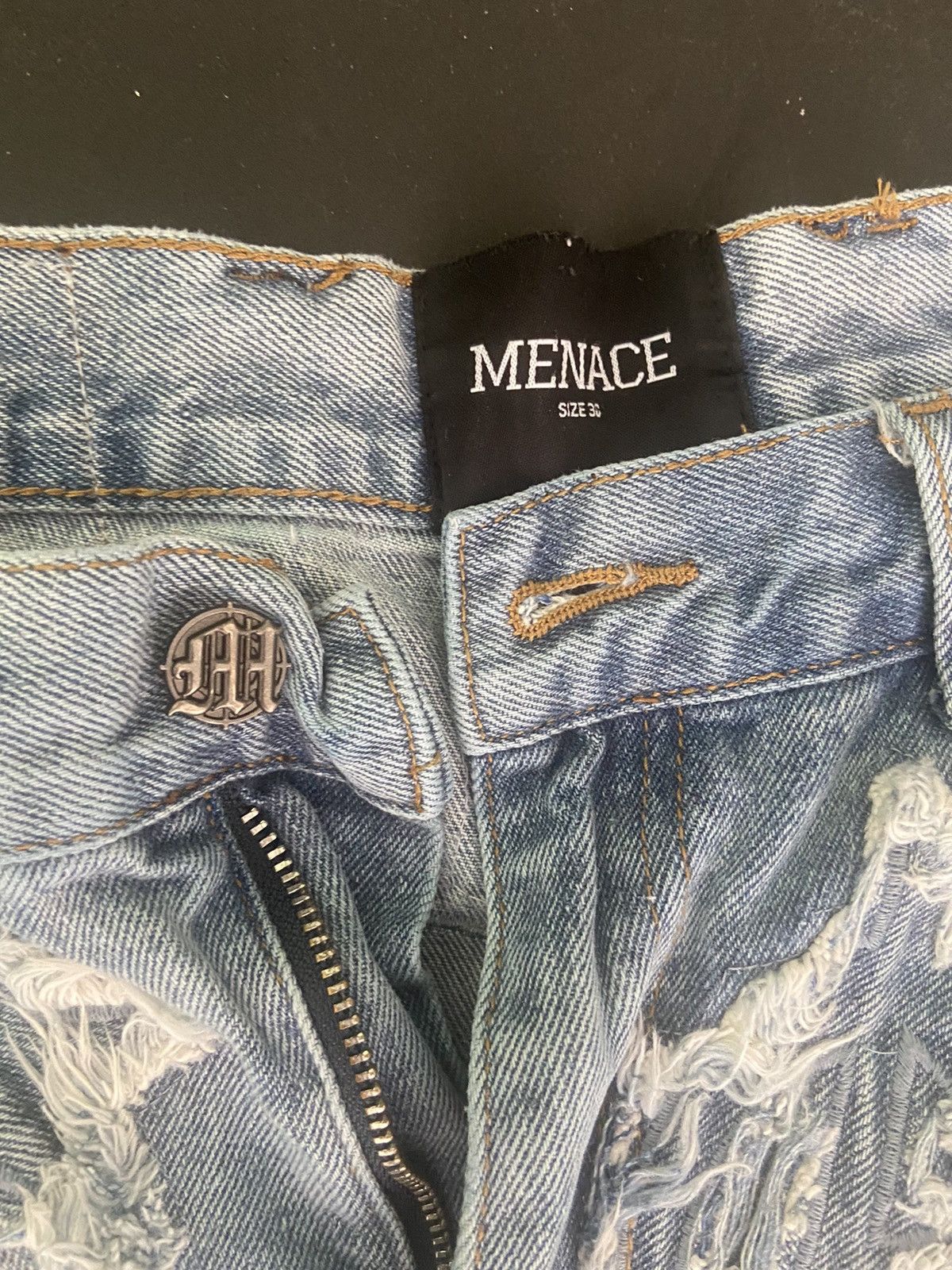 Menace MENACE PATCHWORK DENIM SIZE 30 GENTLY USED Size US 30 / EU 46 - 3 Thumbnail