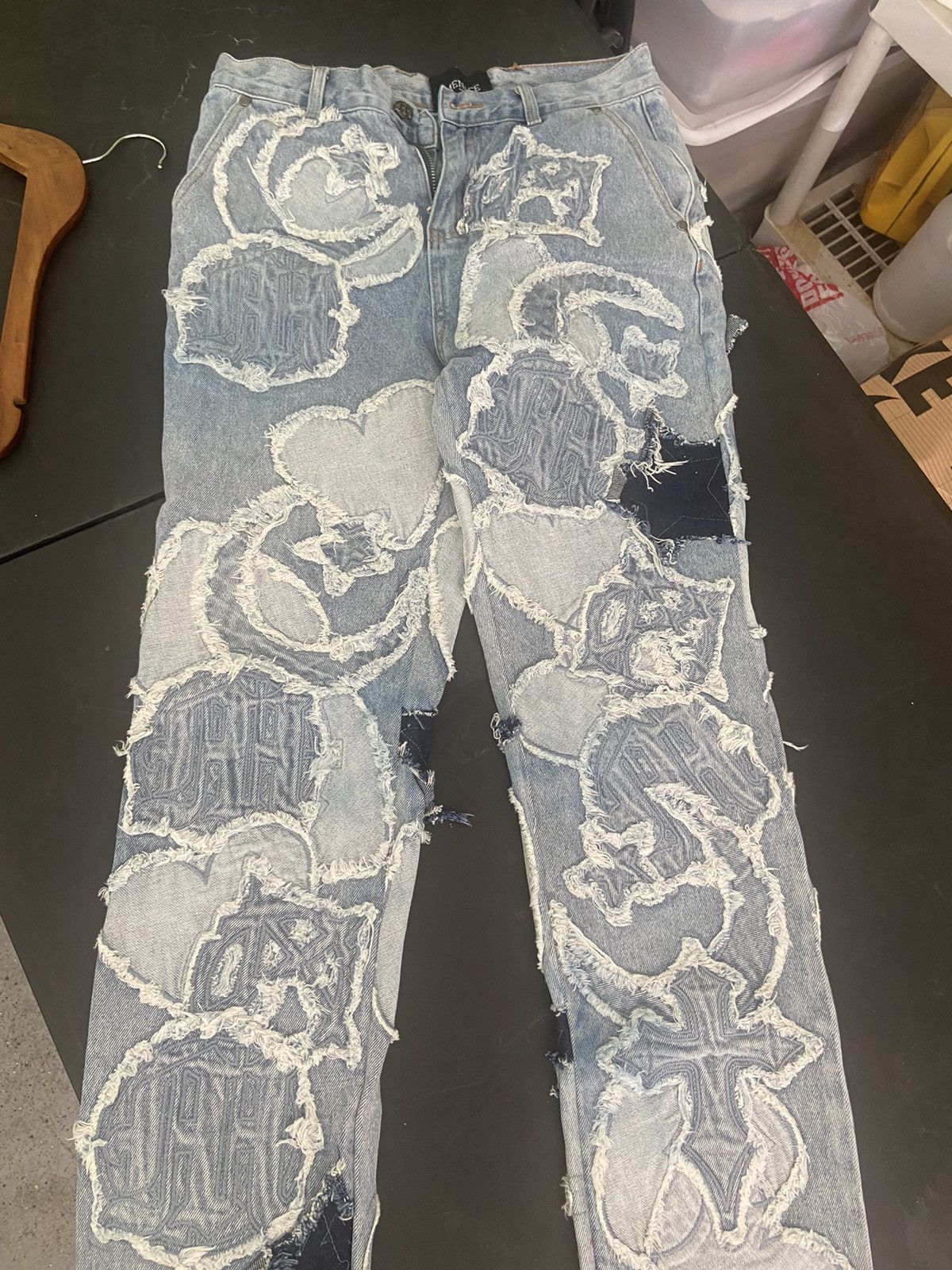 Menace MENACE PATCHWORK DENIM SIZE 30 GENTLY USED Size US 30 / EU 46 - 1 Thumbnail