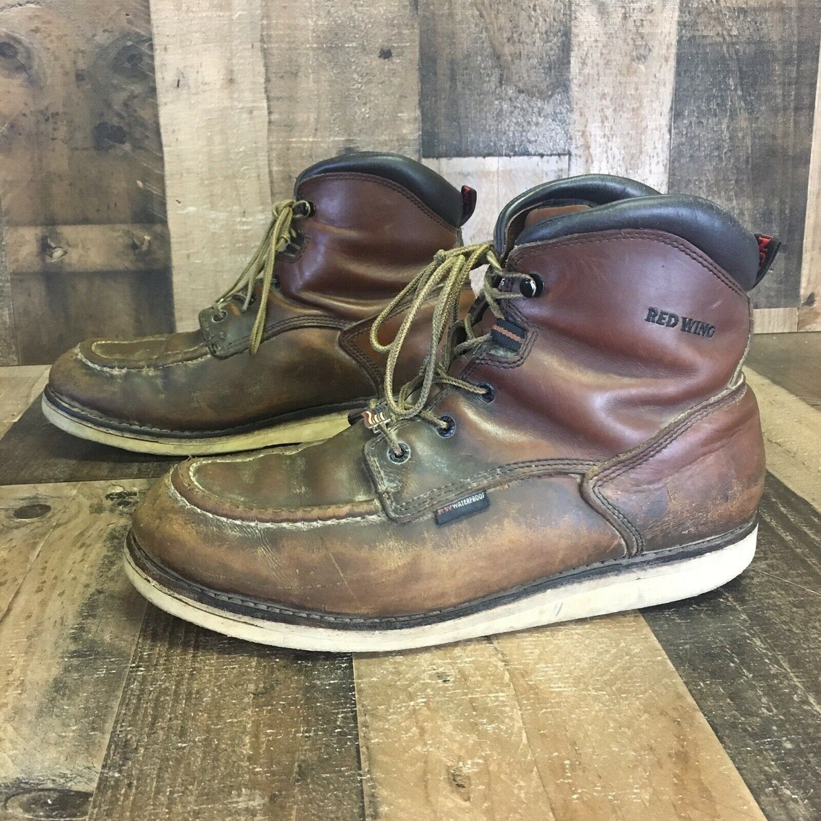 Red Wing Red Wing 405 Waterproof Moc Toe Work Boots Mens 11.5 D | Grailed