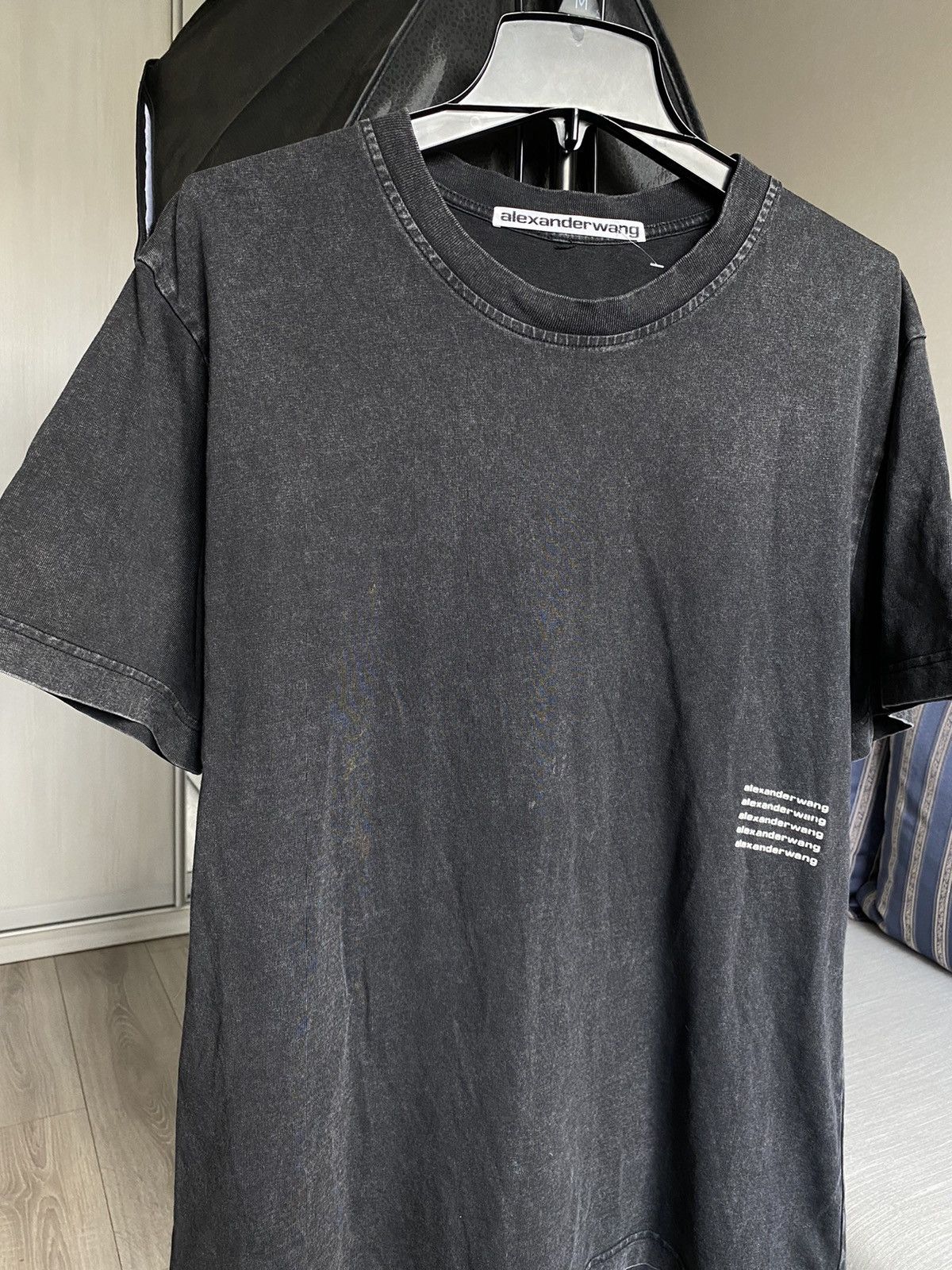 Alexander Wang Alexander Wang garment dyed small logo acid tee Size US M / EU 48-50 / 2 - 3 Thumbnail