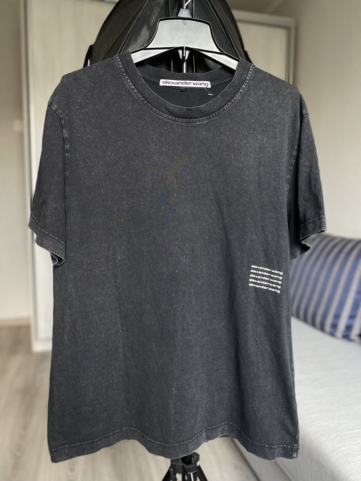 Alexander Wang Alexander Wang garment dyed small logo acid tee Size US M / EU 48-50 / 2 - 2 Thumbnail