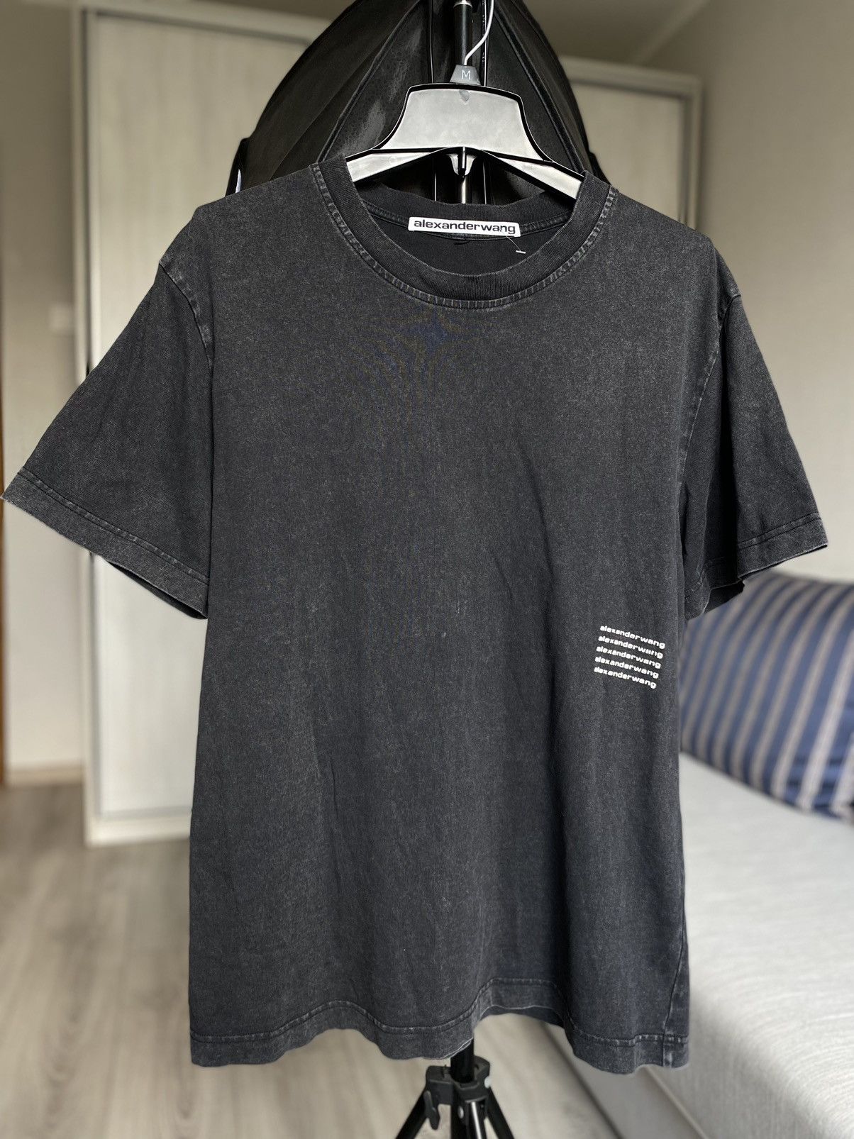 Alexander Wang Alexander Wang garment dyed small logo acid tee Size US M / EU 48-50 / 2 - 1 Thumbnail
