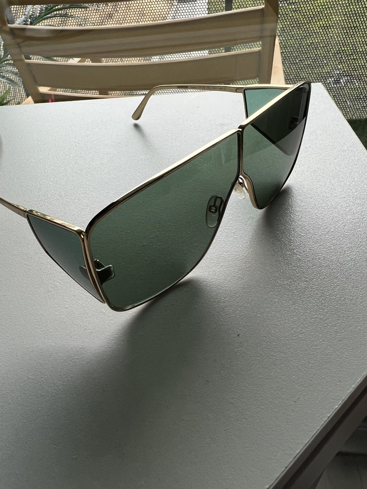 Tom Ford Sunglasses- Spector Silver and Grey Gunmetal Aviator Sunglasses by TOM FORD on Sale main image 3