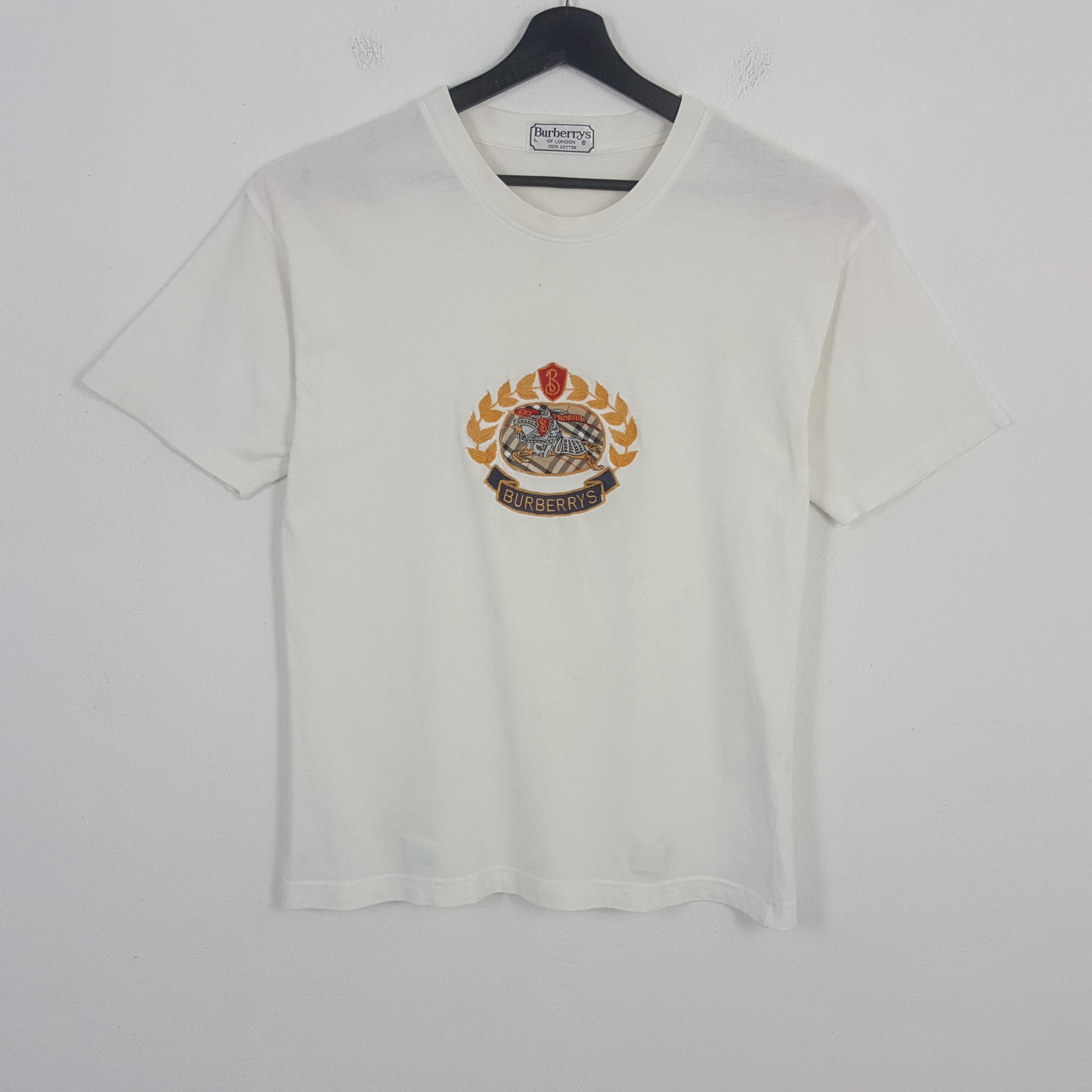 New burberry selling London England shirt Embroidered oversized Size S