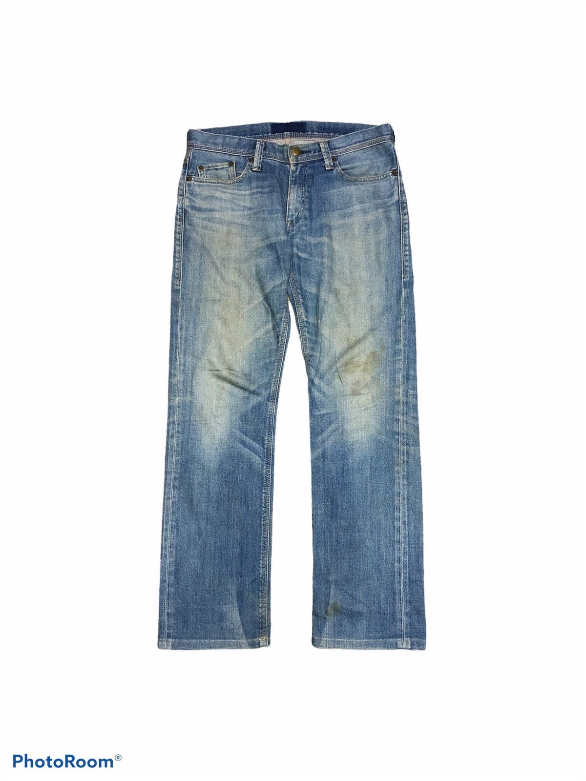 Jil Sander × Uniqlo JILL SANDER WASHED BLUE STRECTHABLE DENIM Size US 31 - 1 Thumbnail