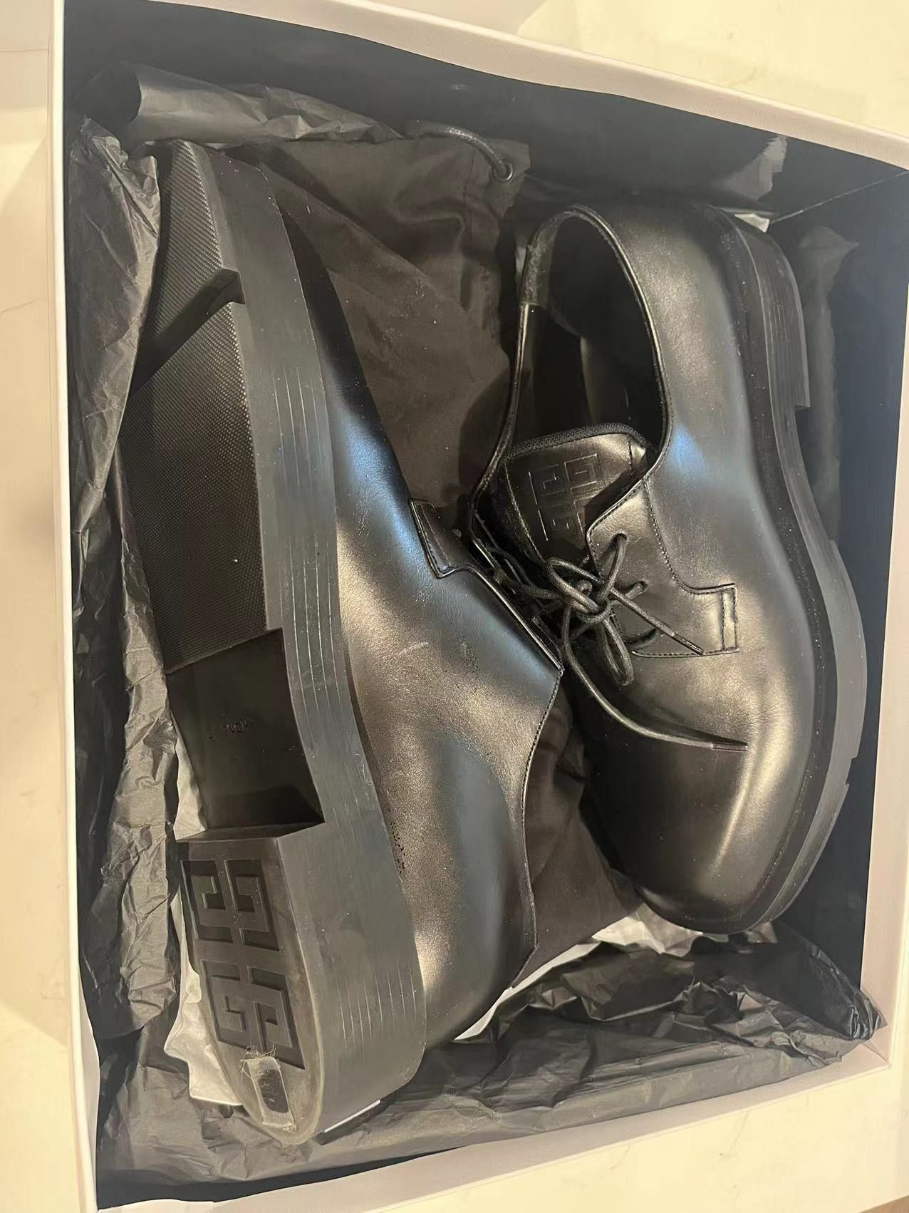 GIVENCHY Black Squared Derbies