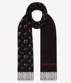 Authentic LOUIS VUITTON Scarf Takashi Murakami chiffon scarf Silk #5572