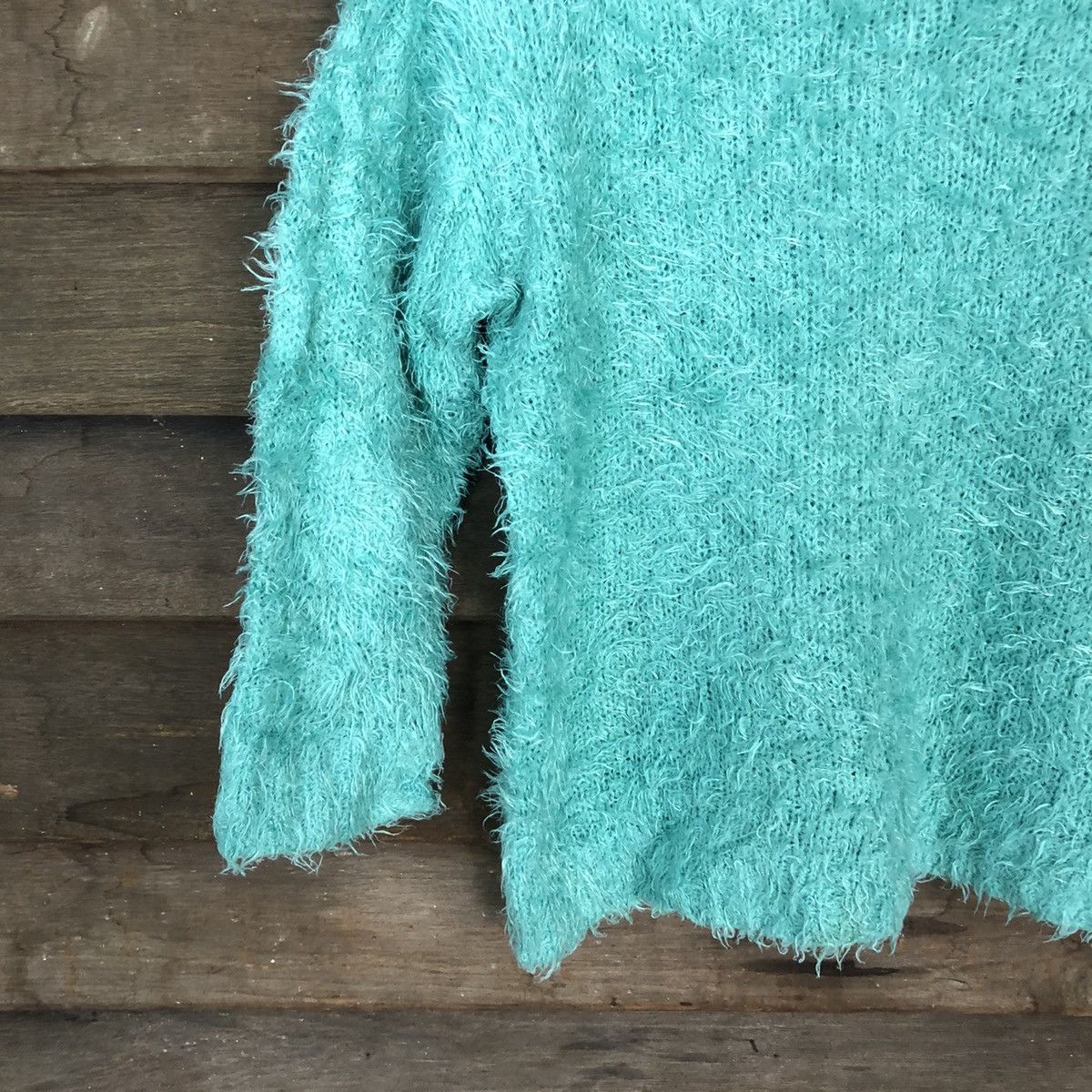 Homespun Knitwear × Japanese Brand Oeillet Green Shag Shaggy Fur Mohair Knitwear #7044 Size S / US 4 / IT 40 - 4 Thumbnail