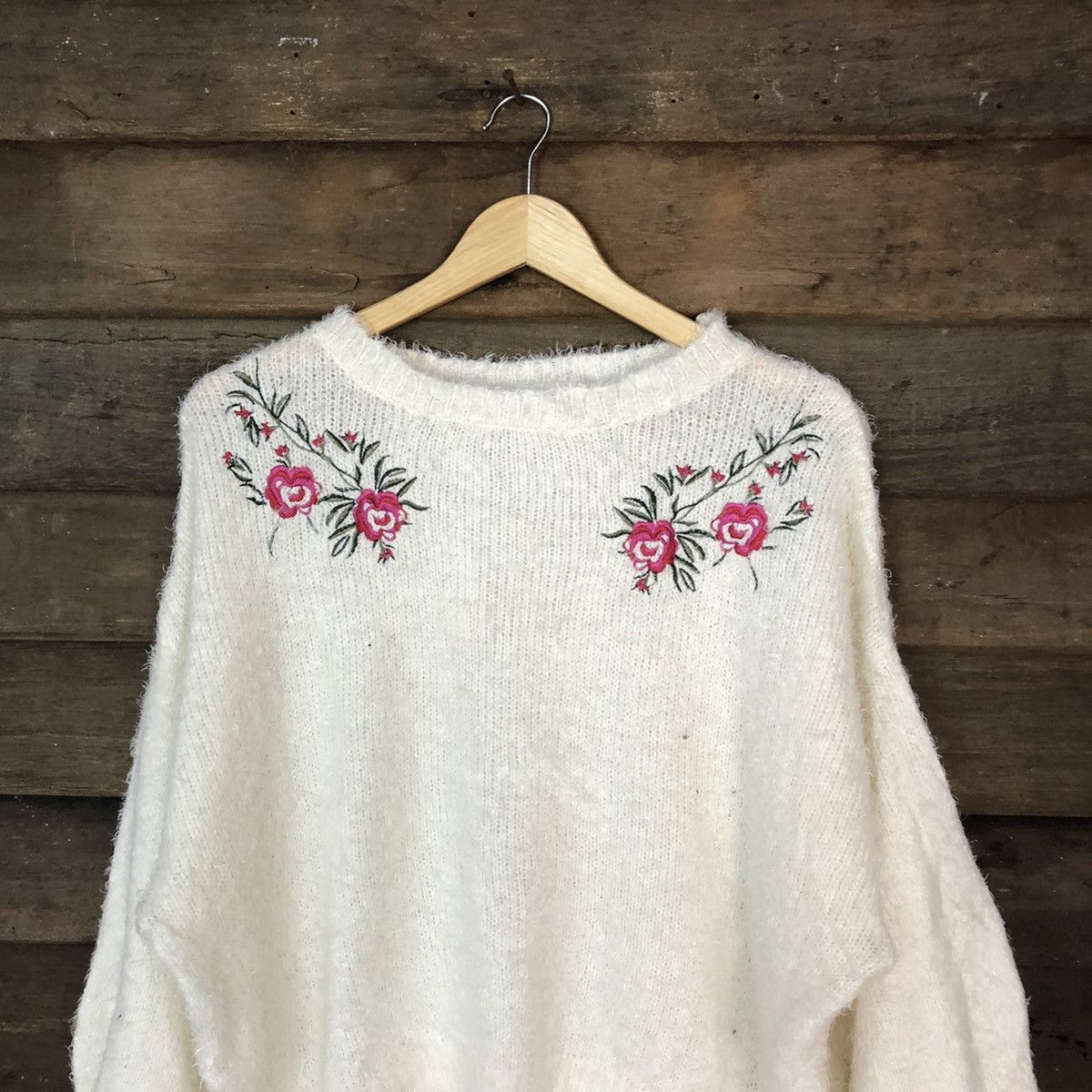 Homespun Knitwear × Japanese Brand Gu White Shag Shaggy Fur Mohair Knitwear #7042 Size S / US 4 / IT 40 - 2 Thumbnail