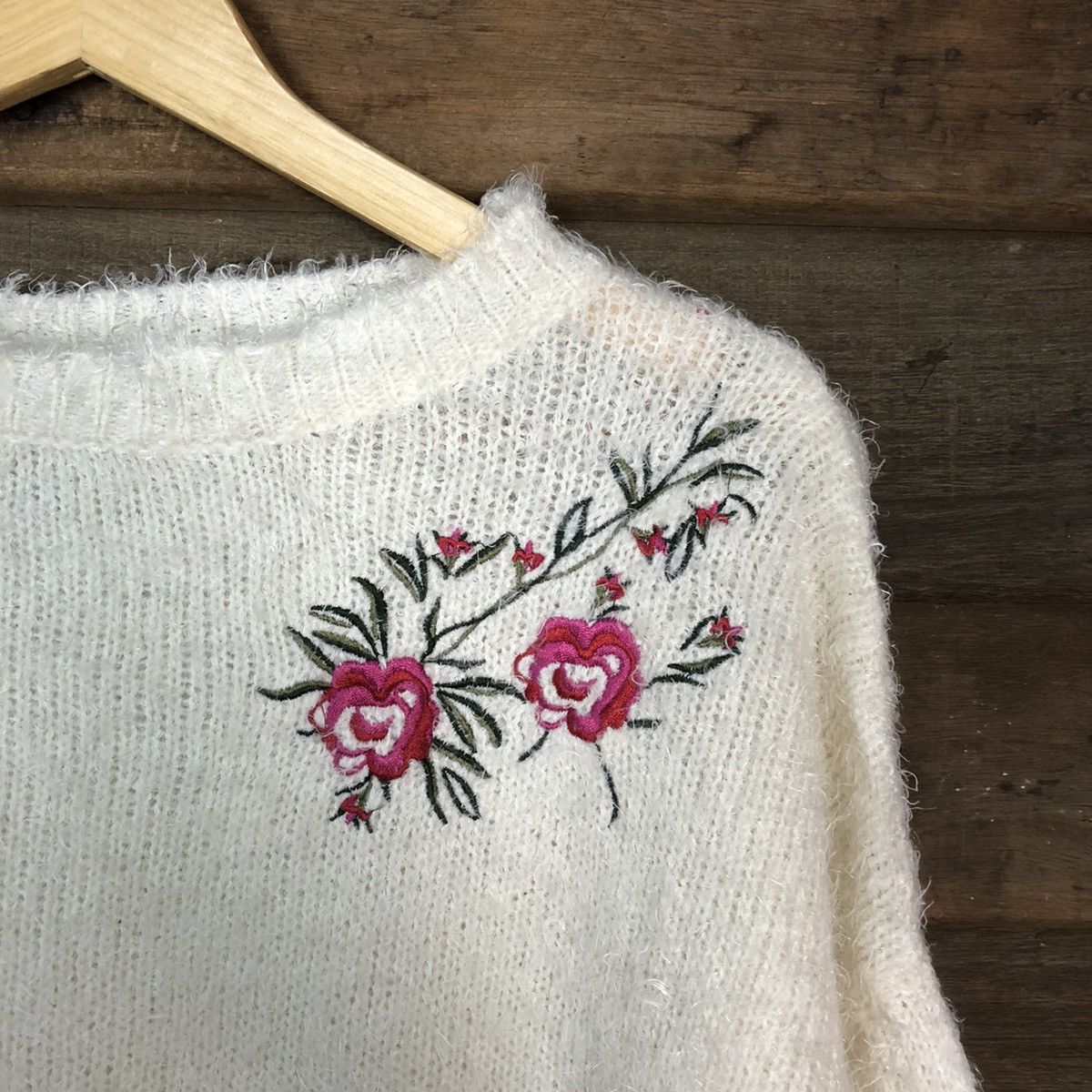 Homespun Knitwear × Japanese Brand Gu White Shag Shaggy Fur Mohair Knitwear #7042 Size S / US 4 / IT 40 - 7 Thumbnail