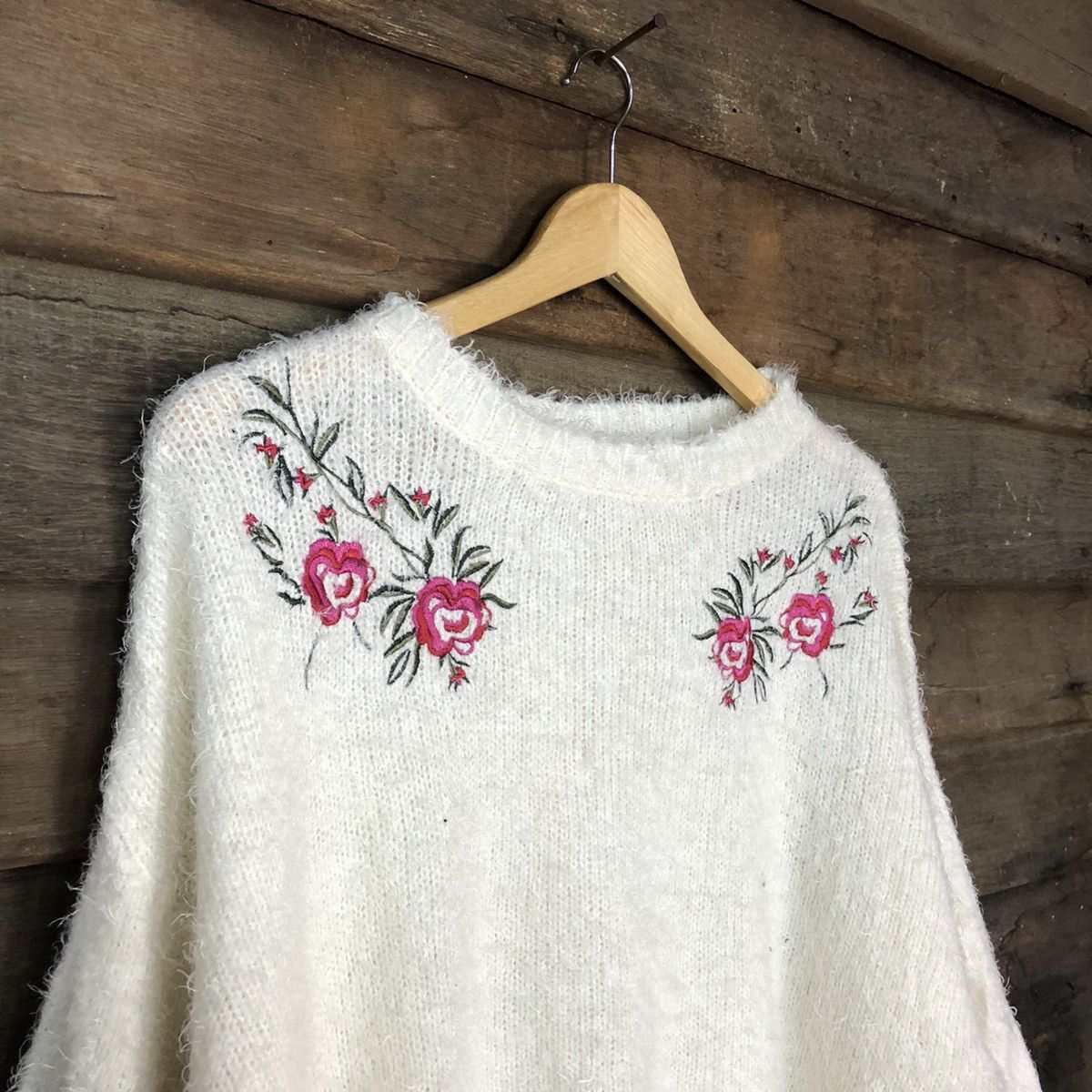 Homespun Knitwear × Japanese Brand Gu White Shag Shaggy Fur Mohair Knitwear #7042 Size S / US 4 / IT 40 - 8 Thumbnail