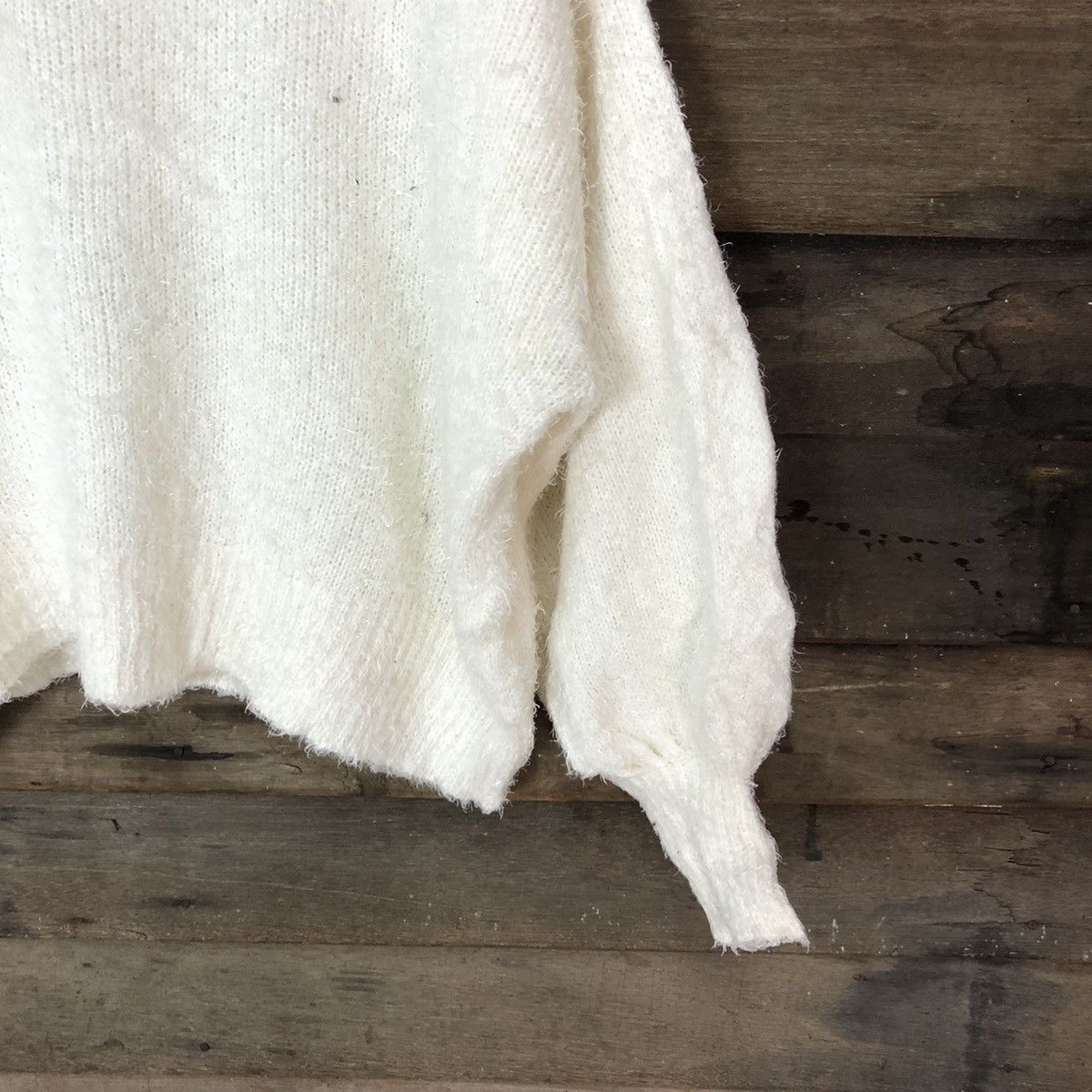 Homespun Knitwear × Japanese Brand Gu White Shag Shaggy Fur Mohair Knitwear #7042 Size S / US 4 / IT 40 - 5 Thumbnail