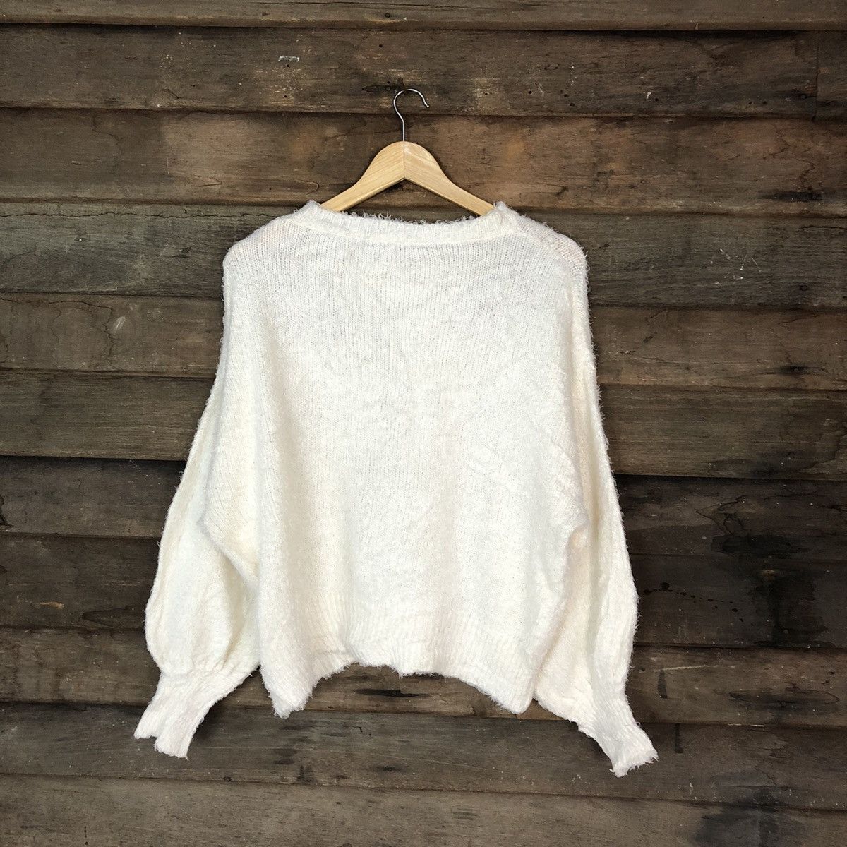 Homespun Knitwear × Japanese Brand Gu White Shag Shaggy Fur Mohair Knitwear #7042 Size S / US 4 / IT 40 - 11 Thumbnail
