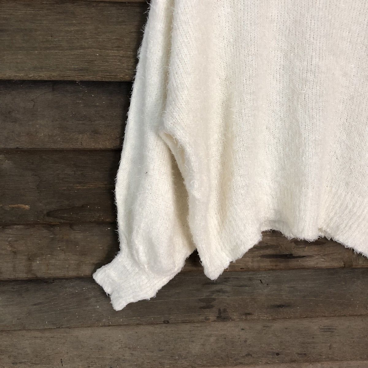 Homespun Knitwear × Japanese Brand Gu White Shag Shaggy Fur Mohair Knitwear #7042 Size S / US 4 / IT 40 - 4 Thumbnail