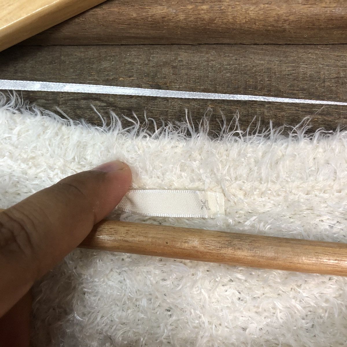 Homespun Knitwear × Japanese Brand Gu White Shag Shaggy Fur Mohair Knitwear #7041 Size M / US 6-8 / IT 42-44 - 8 Thumbnail