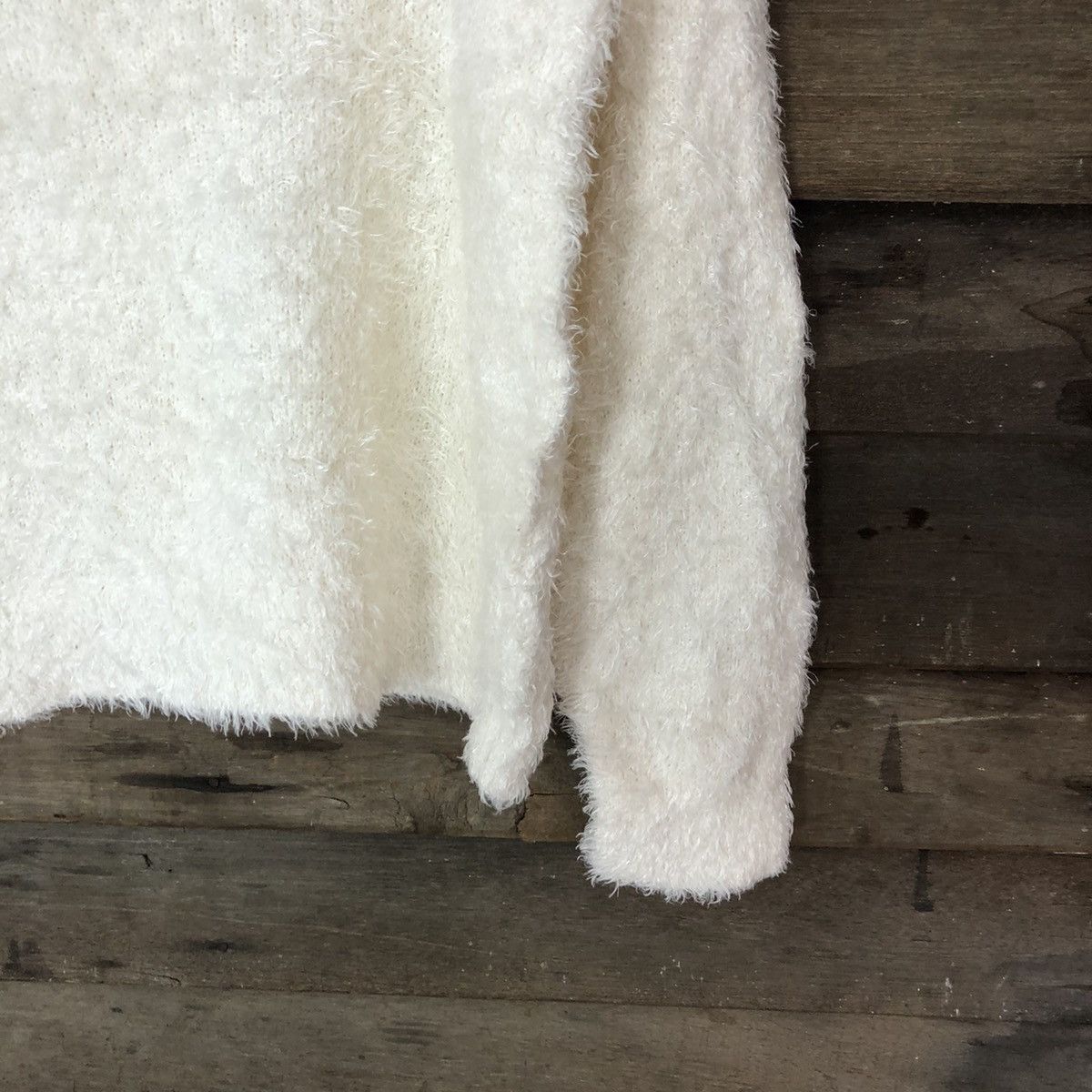 Homespun Knitwear × Japanese Brand Gu White Shag Shaggy Fur Mohair Knitwear #7041 Size M / US 6-8 / IT 42-44 - 5 Thumbnail