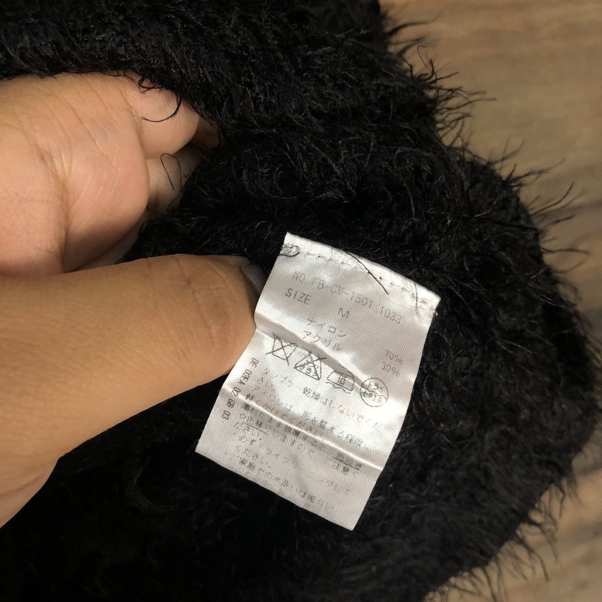Homespun Knitwear × Japanese Brand × Vintage Cecil Mcbee Black Shag Shaggy Fur Mohair Knitwear #7031 Size S / US 4 / IT 40 - 8 Thumbnail