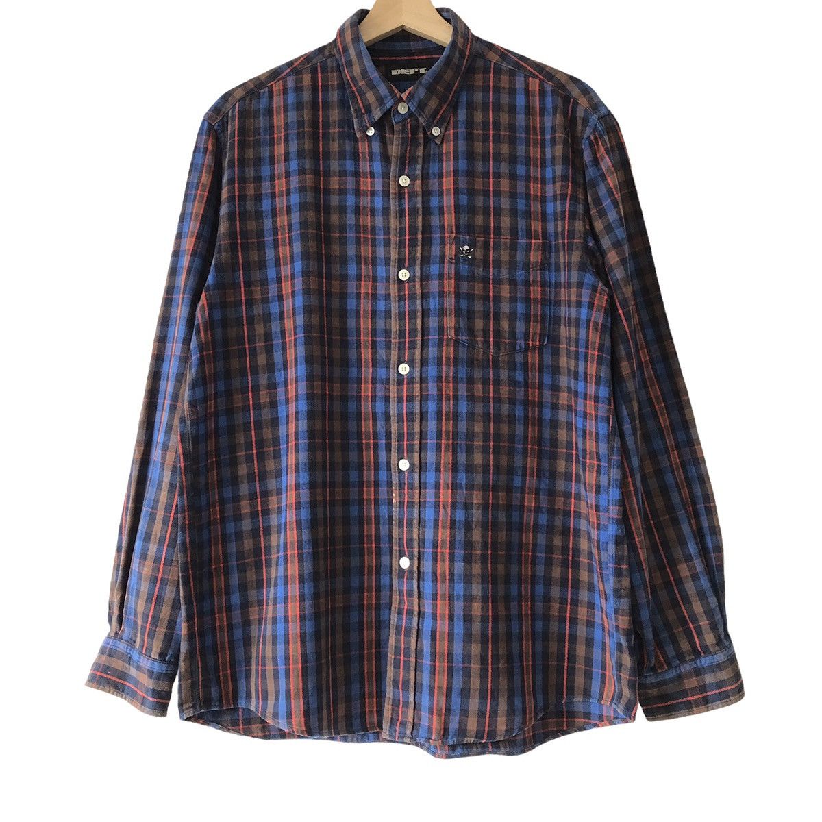 Gallery Dept. × Japanese Brand Authentic Dept. Tokyo Checkered Skull Pocket Shirt Japan Size US L / EU 52-54 / 3 - 1 Thumbnail