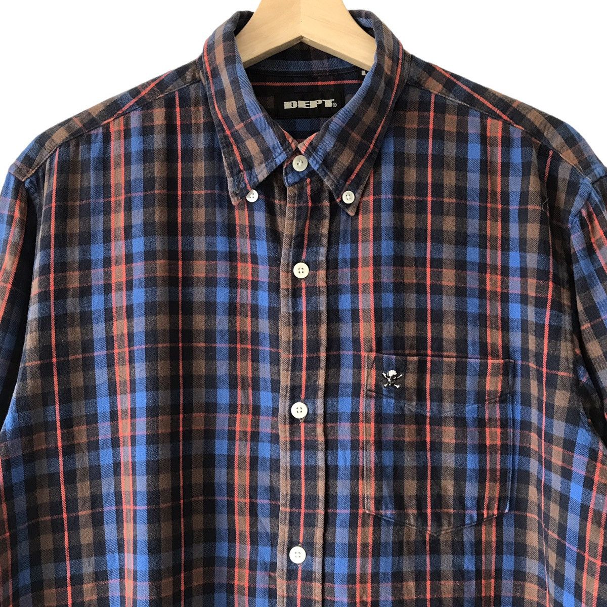Gallery Dept. × Japanese Brand Authentic Dept. Tokyo Checkered Skull Pocket Shirt Japan Size US L / EU 52-54 / 3 - 3 Thumbnail