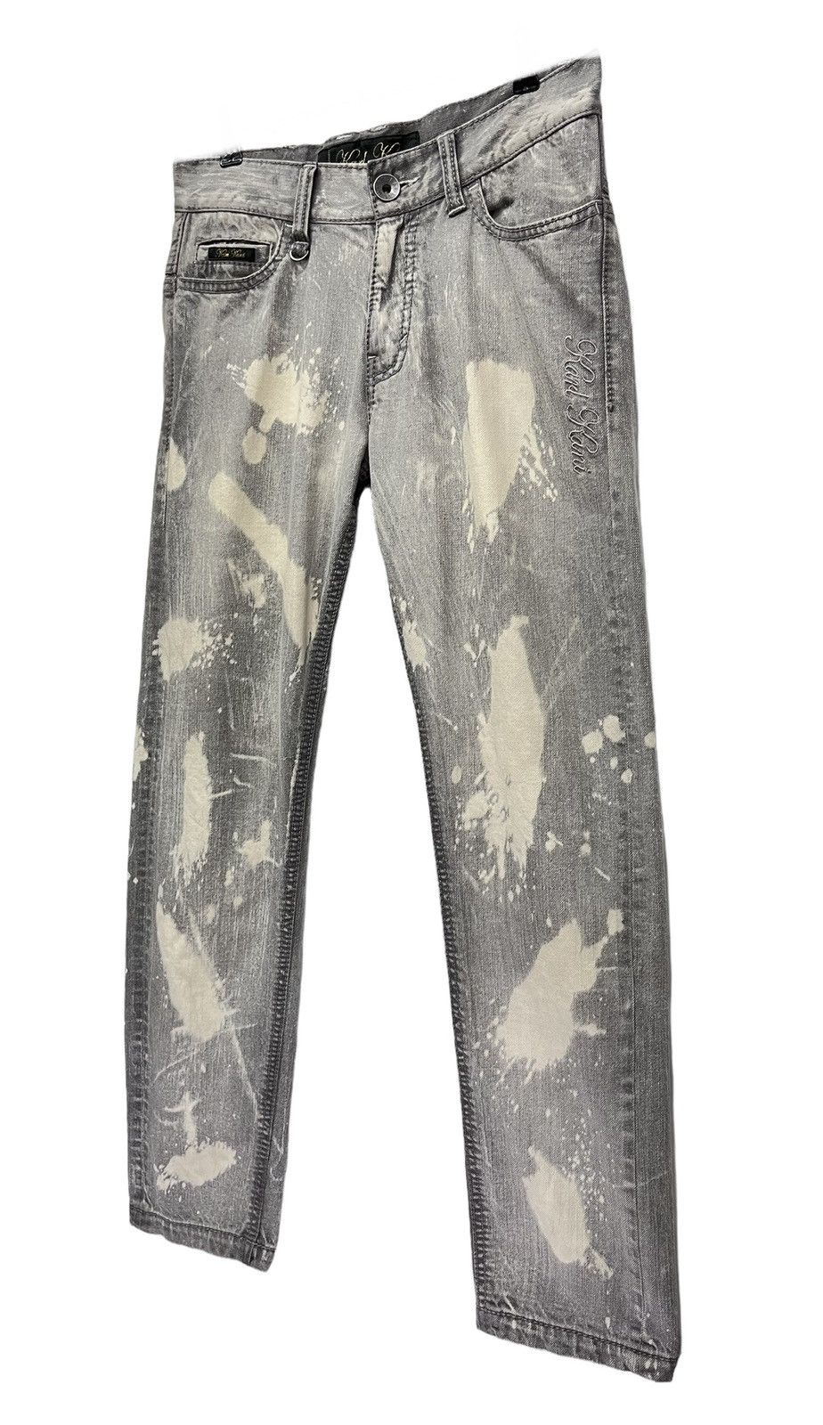 Karl Kani 🔥DOPE🔥 KARLKANI Bleach Wash Denim Pants Size US 31 - 3 Thumbnail