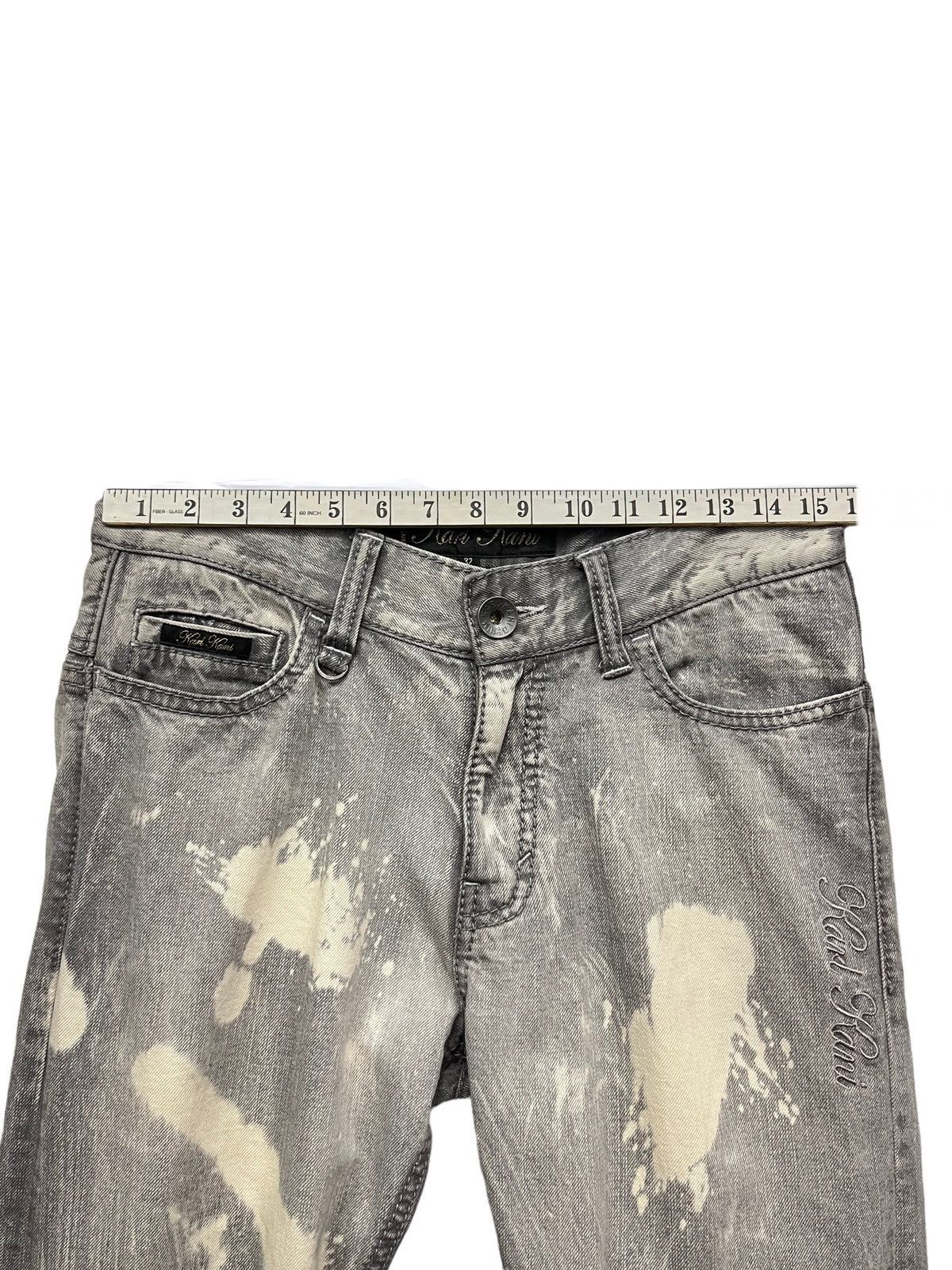 Karl Kani 🔥DOPE🔥 KARLKANI Bleach Wash Denim Pants Size US 31 - 13 Thumbnail