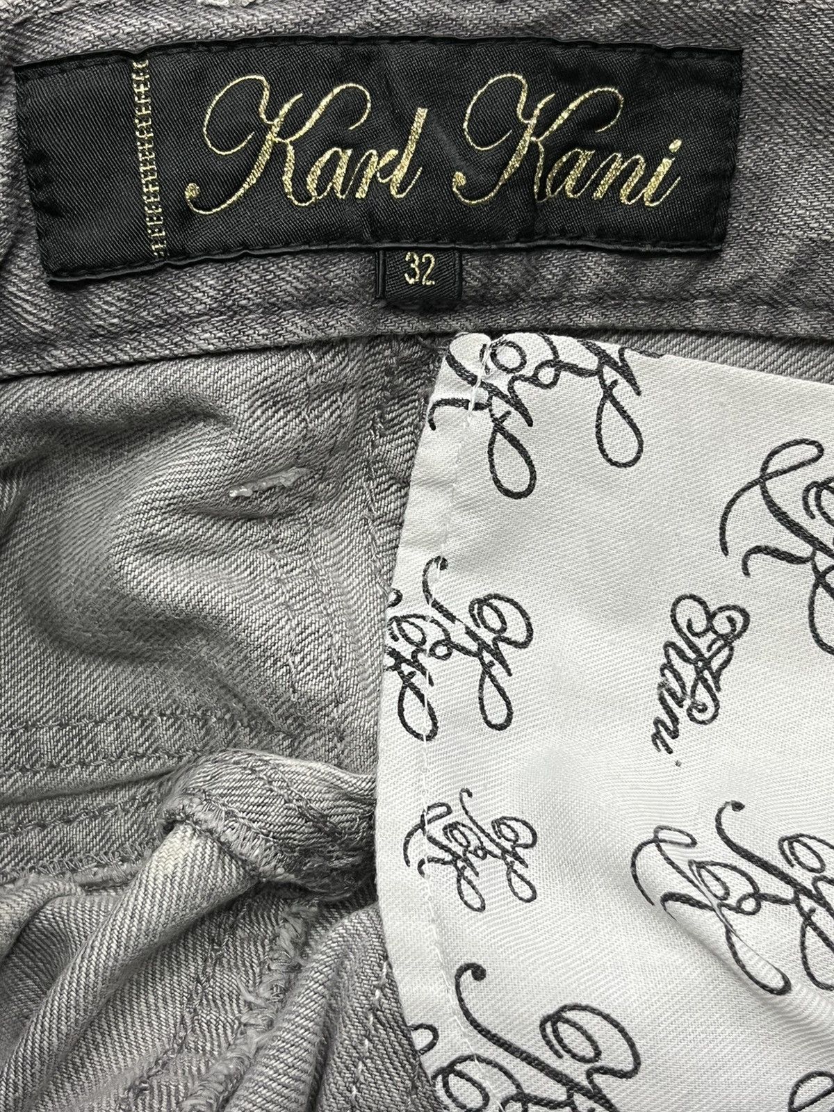 Karl Kani 🔥DOPE🔥 KARLKANI Bleach Wash Denim Pants Size US 31 - 11 Thumbnail