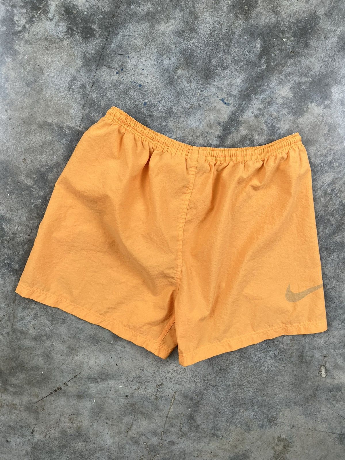 Nike Vintage Nike Silver Tag Orange + Grey Track Shorts Medium ❄️ Size US 32 / EU 48 - 6 Thumbnail