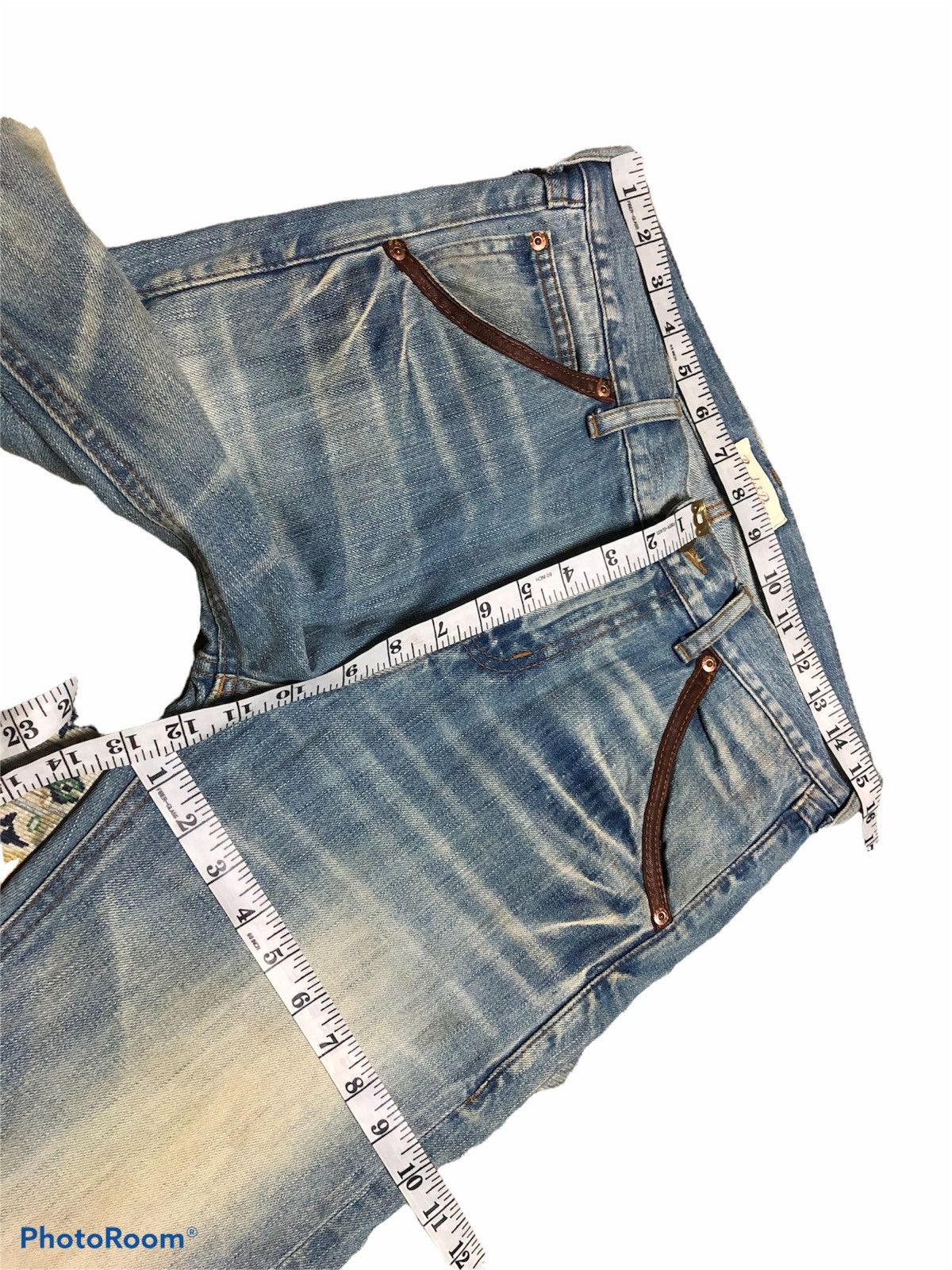 Japanese Brand BONDS & PEACE LEATHER BACK POCKET DENIM Size US 31 - 8 Thumbnail
