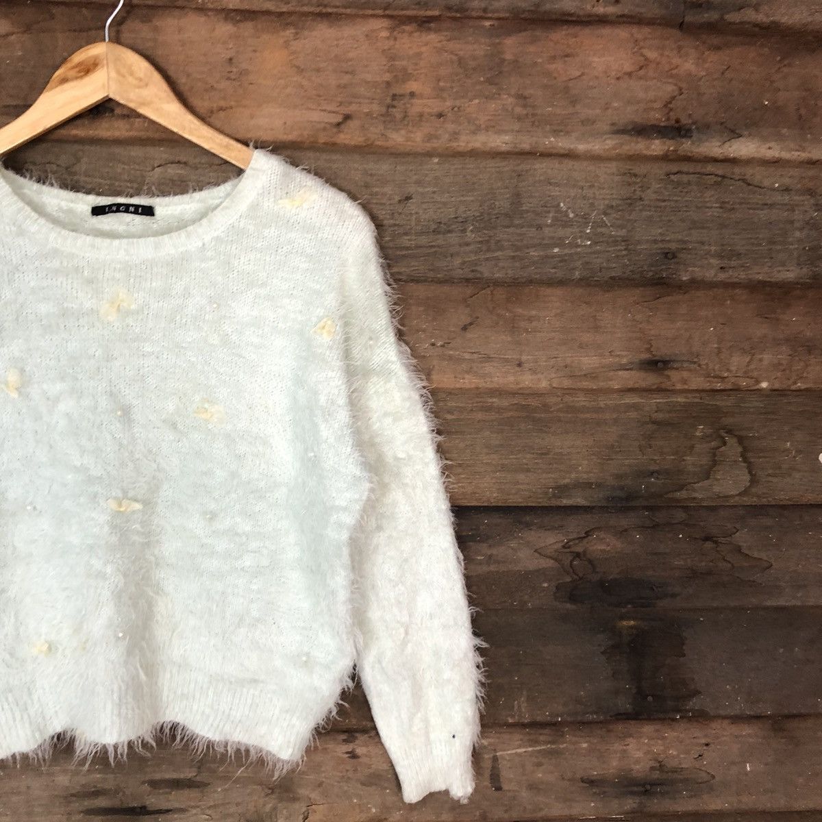 Homespun Knitwear × Japanese Brand Ingni Soft Blue Mohair Soft Fur Baggy Knitwear #0500 Size US M / EU 48-50 / 2 - 5 Thumbnail