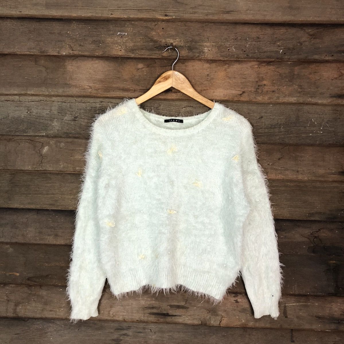 Homespun Knitwear × Japanese Brand Ingni Soft Blue Mohair Soft Fur Baggy Knitwear #0500 Size US M / EU 48-50 / 2 - 3 Thumbnail