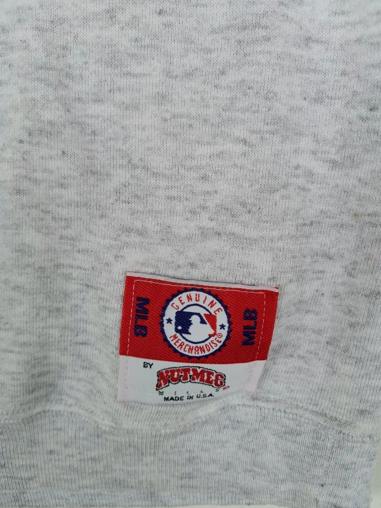 Nutmeg: White Six Big Logo Sweatshirt
