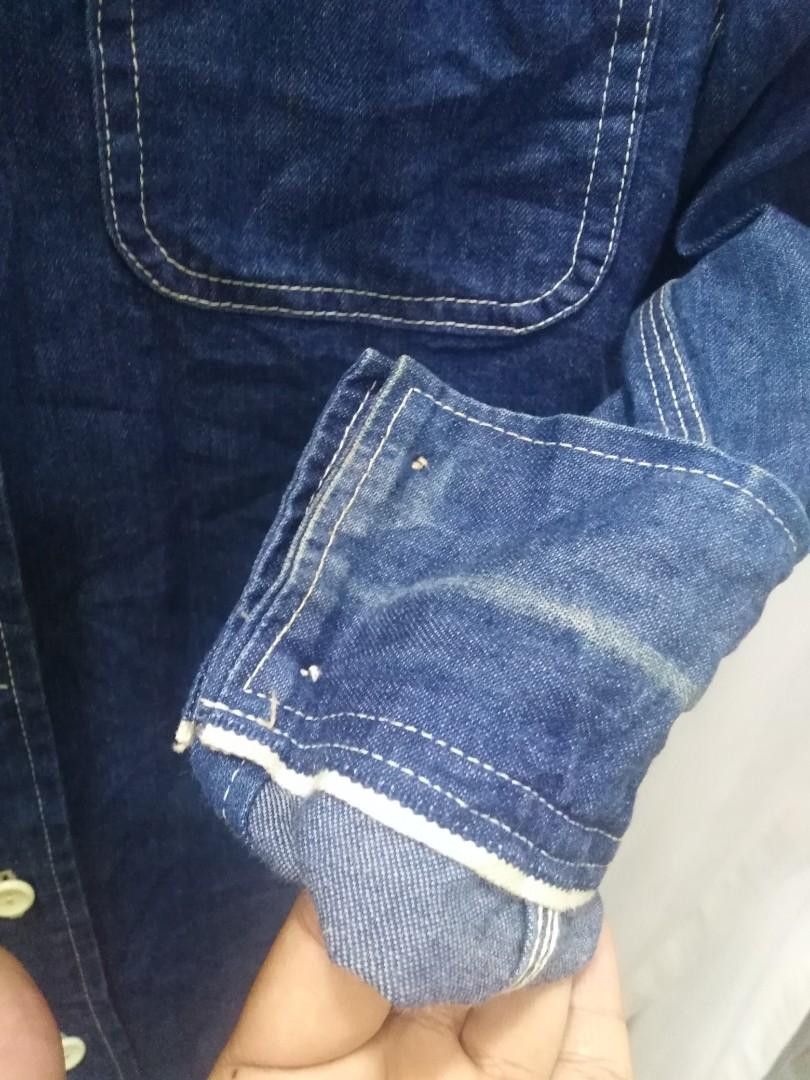 Edwin × Vintage 70's Edwin Chambray Denim Selvedge Button-ups Shirt Size US S / EU 44-46 / 1 - 5 Thumbnail