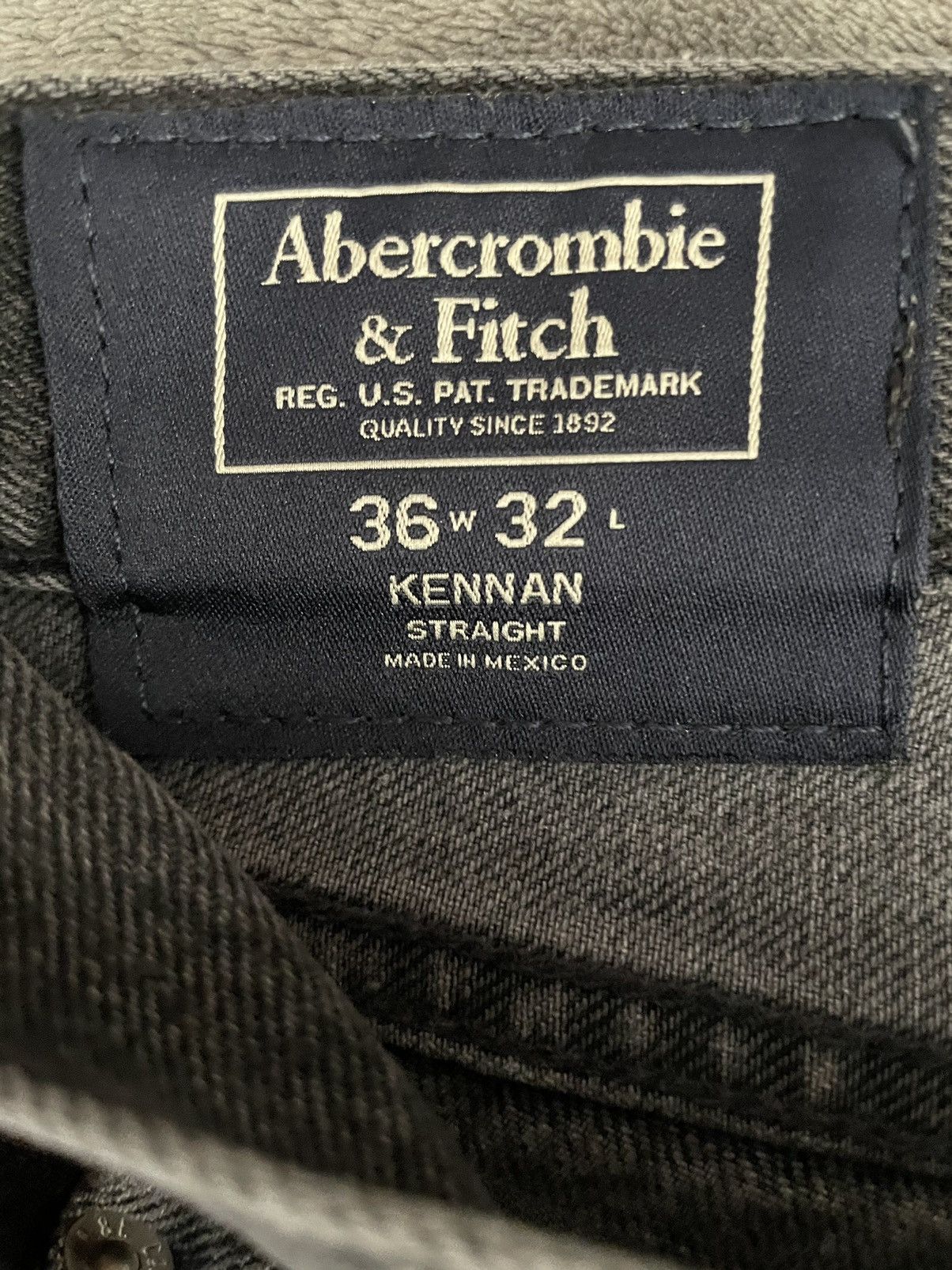Abercrombie & Fitch Kennan Straight Jeans Washed Black Size US 36 / EU 52 - 6 Thumbnail