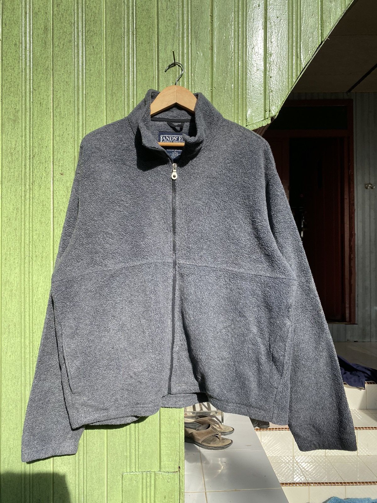LANDS END ZIPPER FLEECE SWEATER 30ZZK