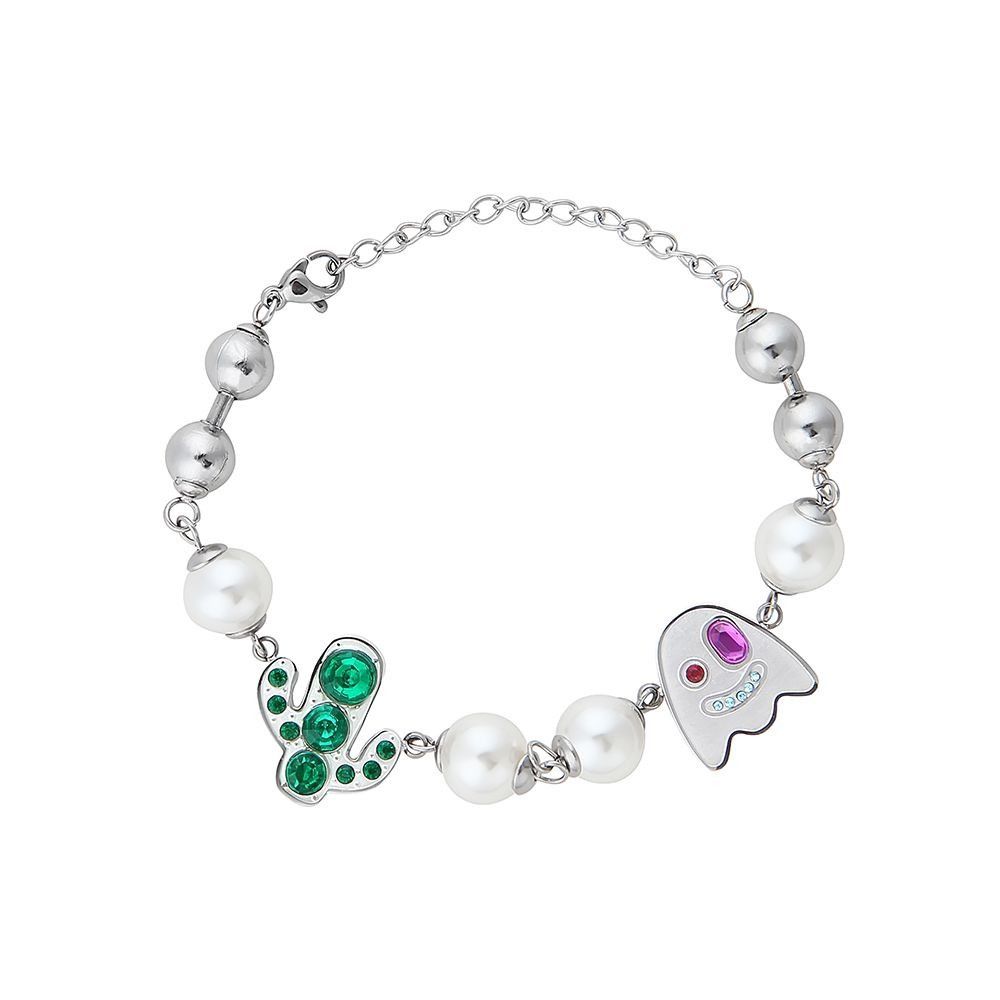 Jewelry × Vintage Funny Pendant Stitching Pearl Fashion Bracelet Size ONE SIZE - 4 Thumbnail