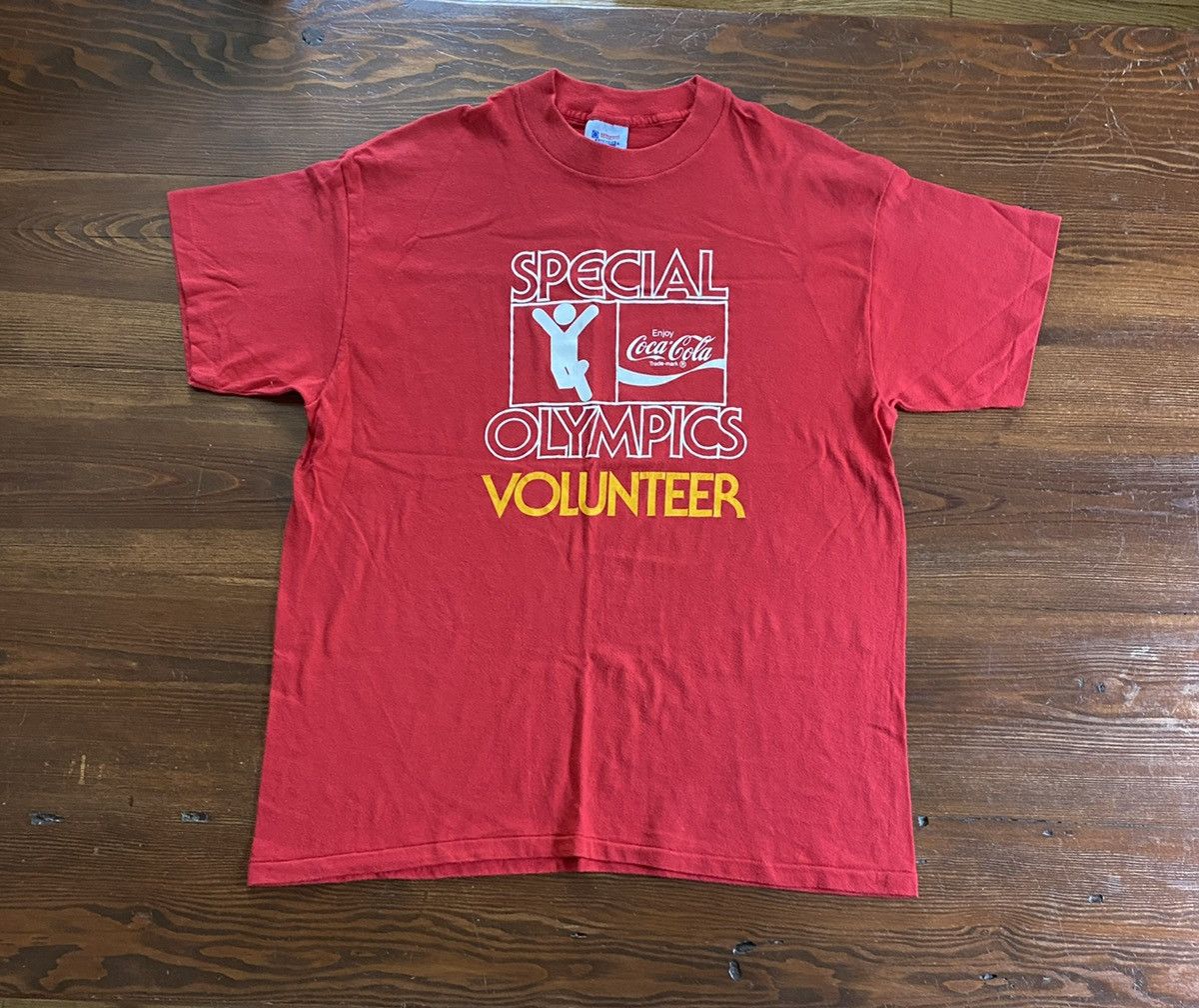 Coca Cola Vintage 90’s Special Olympics Coca Cola Single Stitch Tee Size US L / EU 52-54 / 3 - 1 Thumbnail