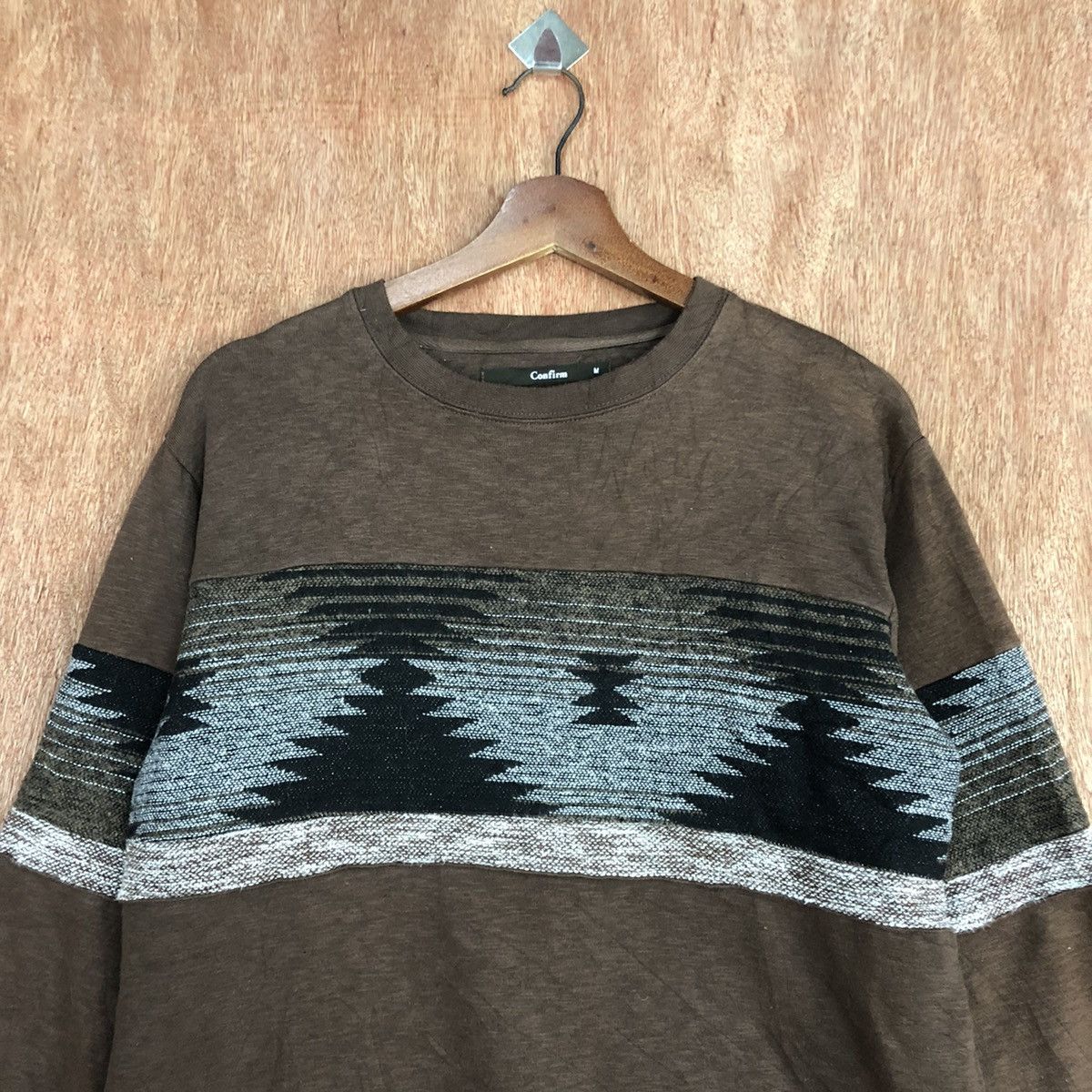 Homespun Knitwear Comfirm Brown Shag Shaggy sweatshirt navajo Knitwear #H104 Size US M / EU 48-50 / 2 - 2 Thumbnail