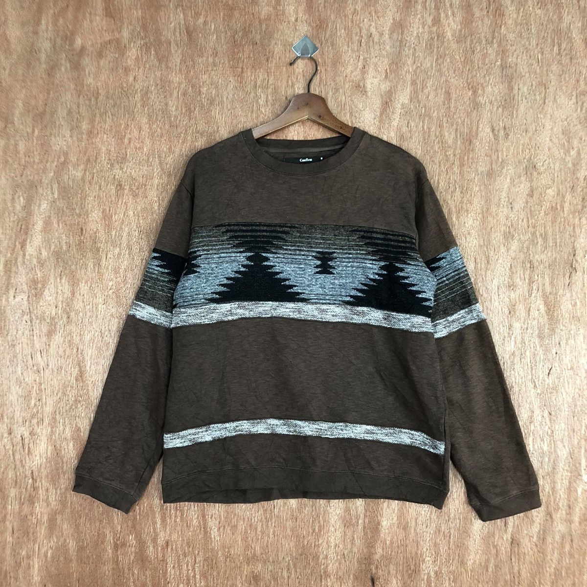 Homespun Knitwear Comfirm Brown Shag Shaggy sweatshirt navajo Knitwear #H104 Size US M / EU 48-50 / 2 - 1 Thumbnail