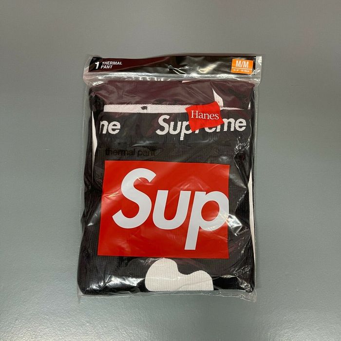 Supreme x Hanes Bones Thermal Pant Black main image 0