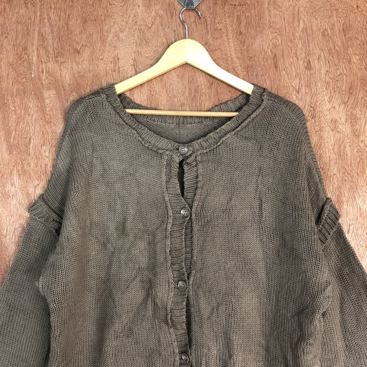 Homespun Knitwear Japan Brown Shag Shaggy vintage cardigan Knitwear #H0100 Size US L / EU 52-54 / 3 - 9 Thumbnail