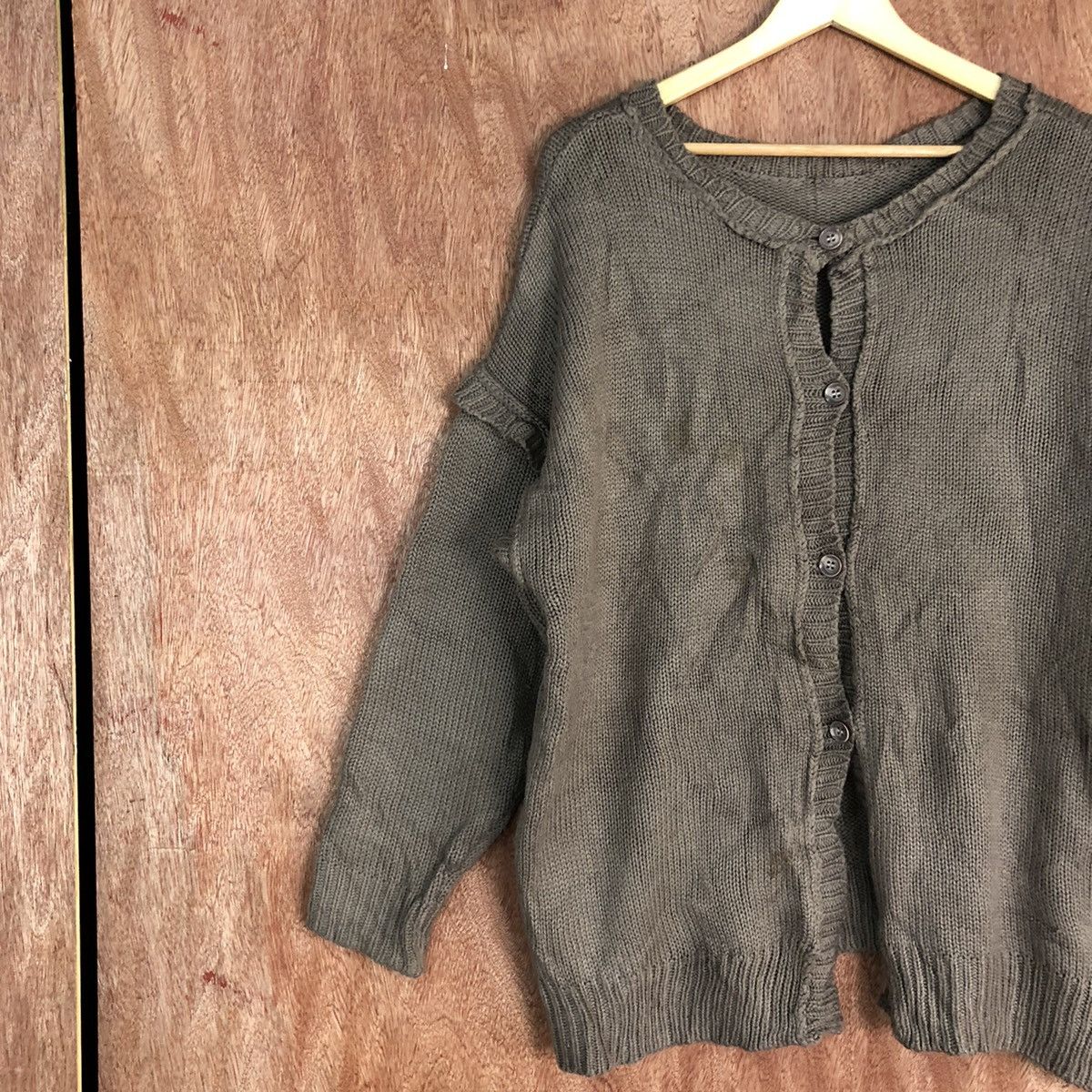 Homespun Knitwear Japan Brown Shag Shaggy vintage cardigan Knitwear #H0100 Size US L / EU 52-54 / 3 - 7 Thumbnail