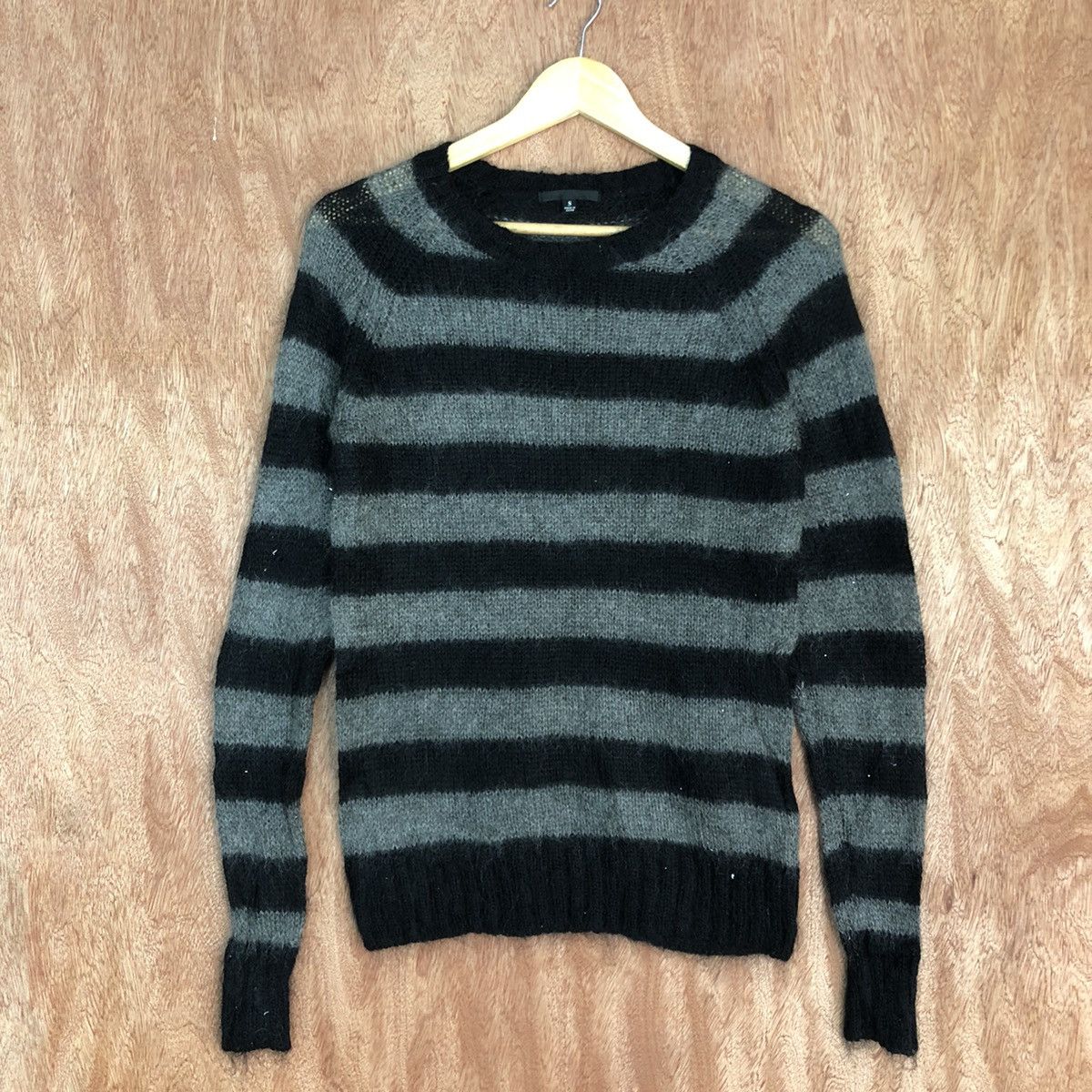 Homespun Knitwear Uniqlo Black mohair Shag Shaggy Knitwear #H090 Size US S / EU 44-46 / 1 - 3 Thumbnail