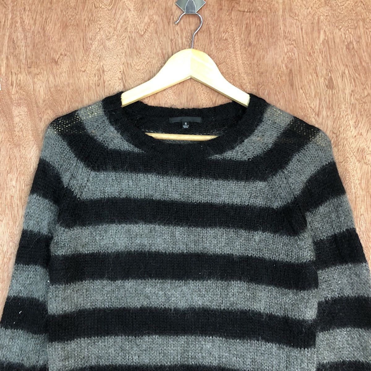 Homespun Knitwear Uniqlo Black mohair Shag Shaggy Knitwear #H090 Size US S / EU 44-46 / 1 - 9 Thumbnail