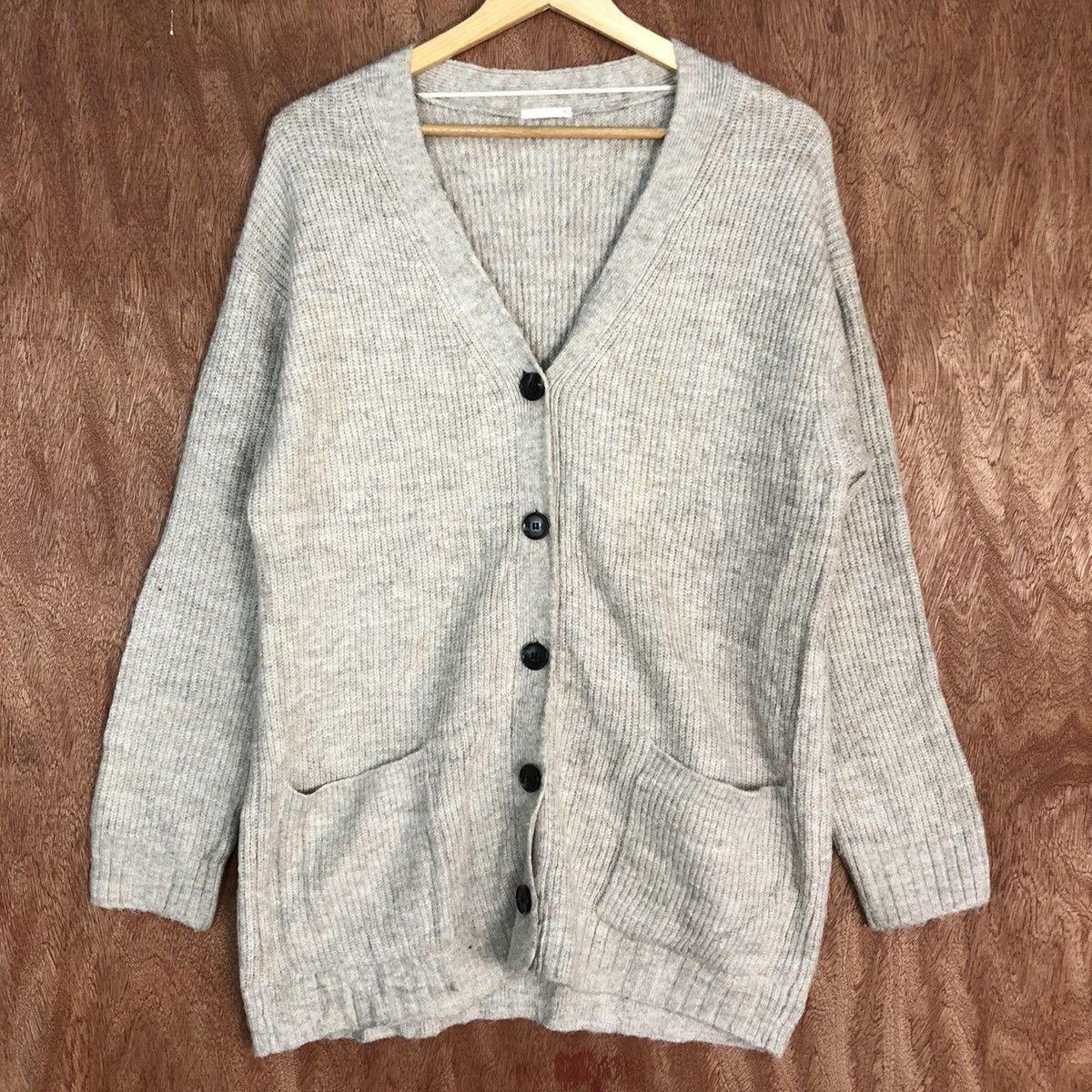 Japanese Brand GU Japan Cream baggie knitwear Cardigan #H092 Size US S / EU 44-46 / 1 - 3 Thumbnail