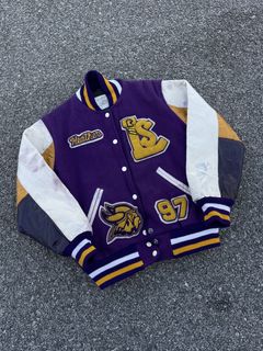 Minnesota Vikings Leather Letterman Jacket Adult XXL – Overtime Sports