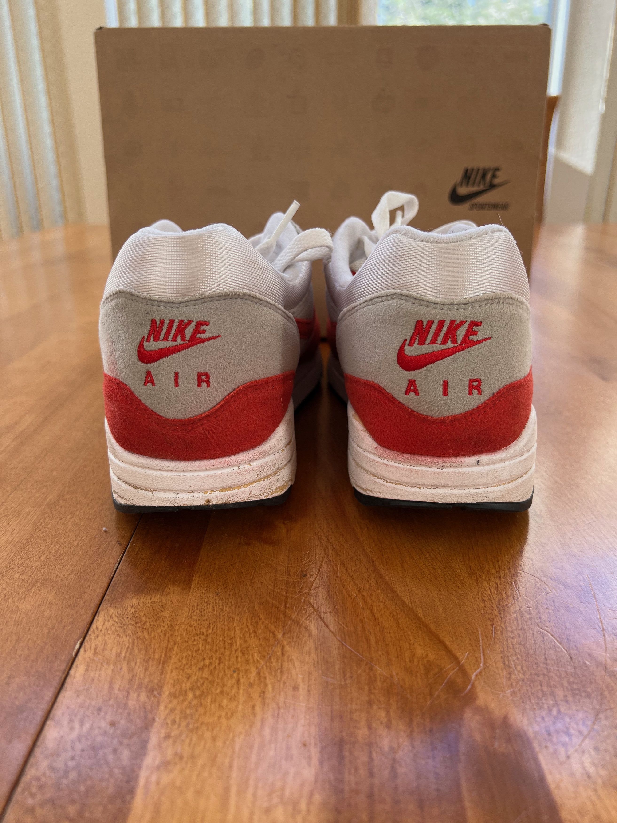 Nike Vintage Nike Air Max 1 QS Sport Red 2009 Sneakers Size US 10 / EU 43 - 4 Thumbnail