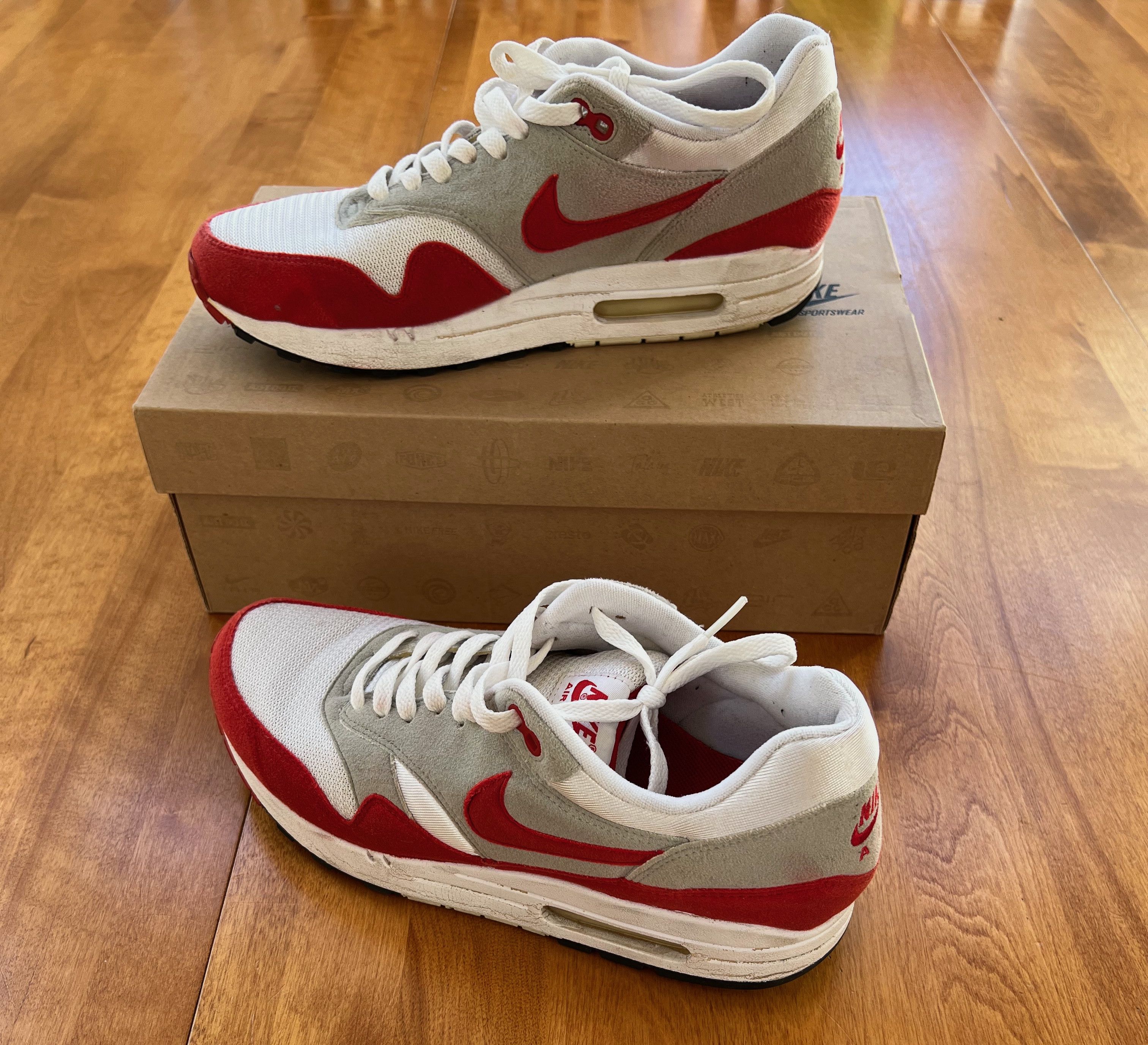 Nike Vintage Nike Air Max 1 QS Sport Red 2009 Sneakers Size US 10 / EU 43 - 1 Thumbnail